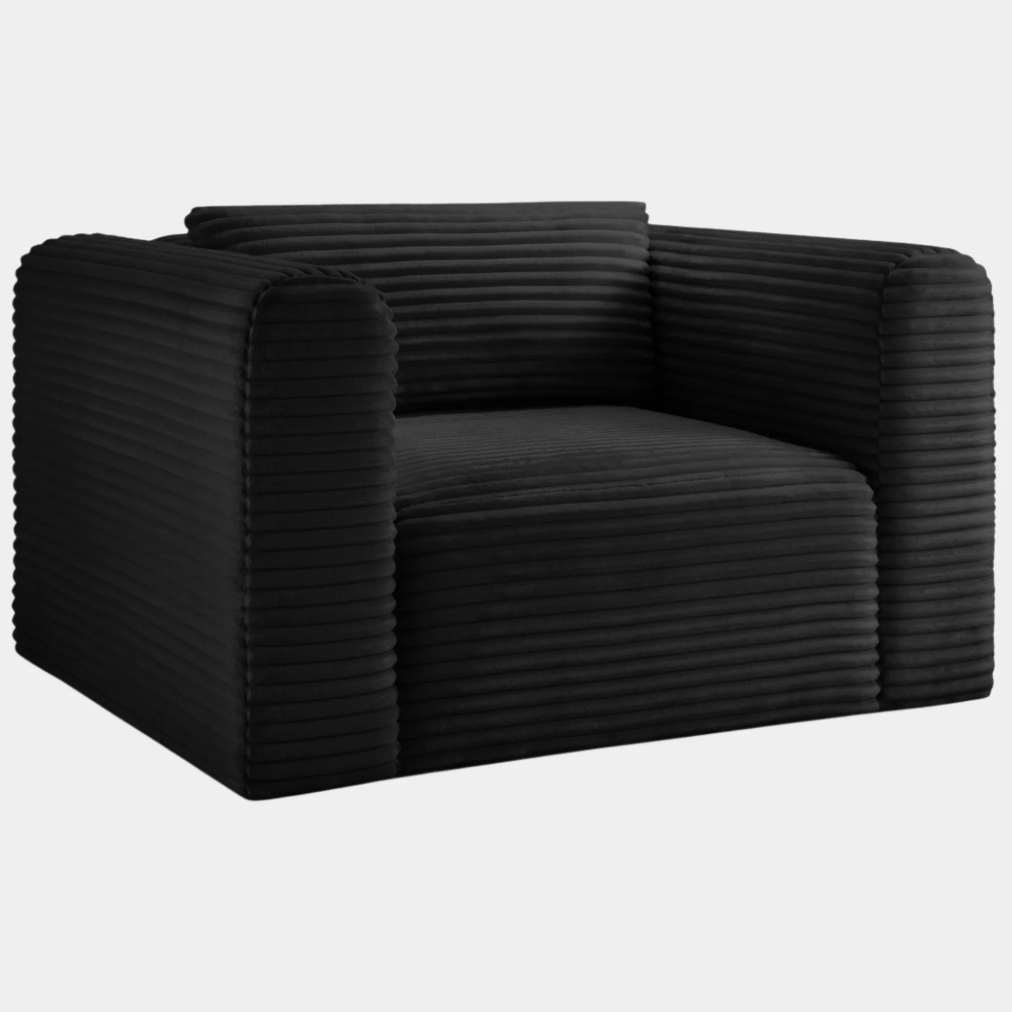 Shaggy Corduroy Performance Fabric Upholstered Accent Chair