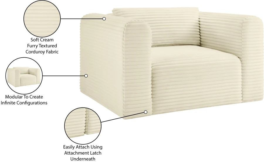 Shaggy Corduroy Performance Fabric Upholstered Accent Chair - Image 21