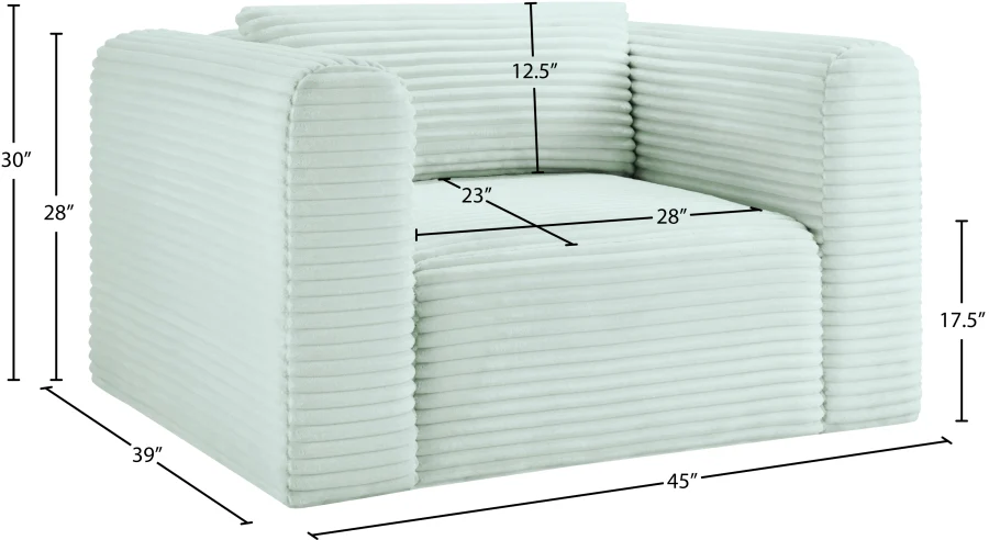 Shaggy Corduroy Performance Fabric Upholstered Accent Chair - Image 29