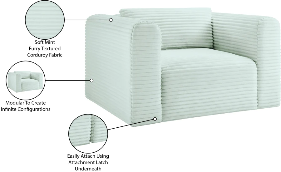 Shaggy Corduroy Performance Fabric Upholstered Accent Chair - Image 30