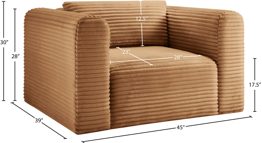 Shaggy Corduroy Performance Fabric Upholstered Accent Chair - Image 67