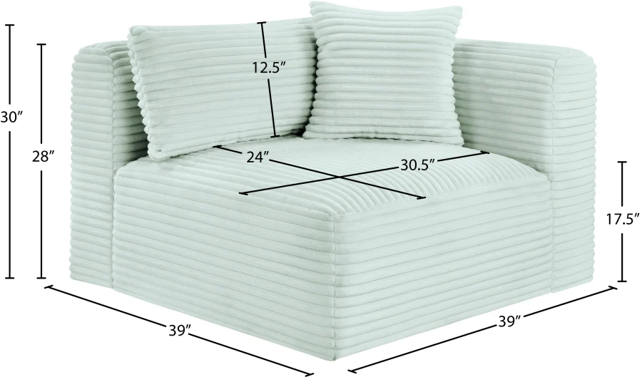 Shaggy Corduroy Performance Fabric Upholstered Accent Chair - Image 29