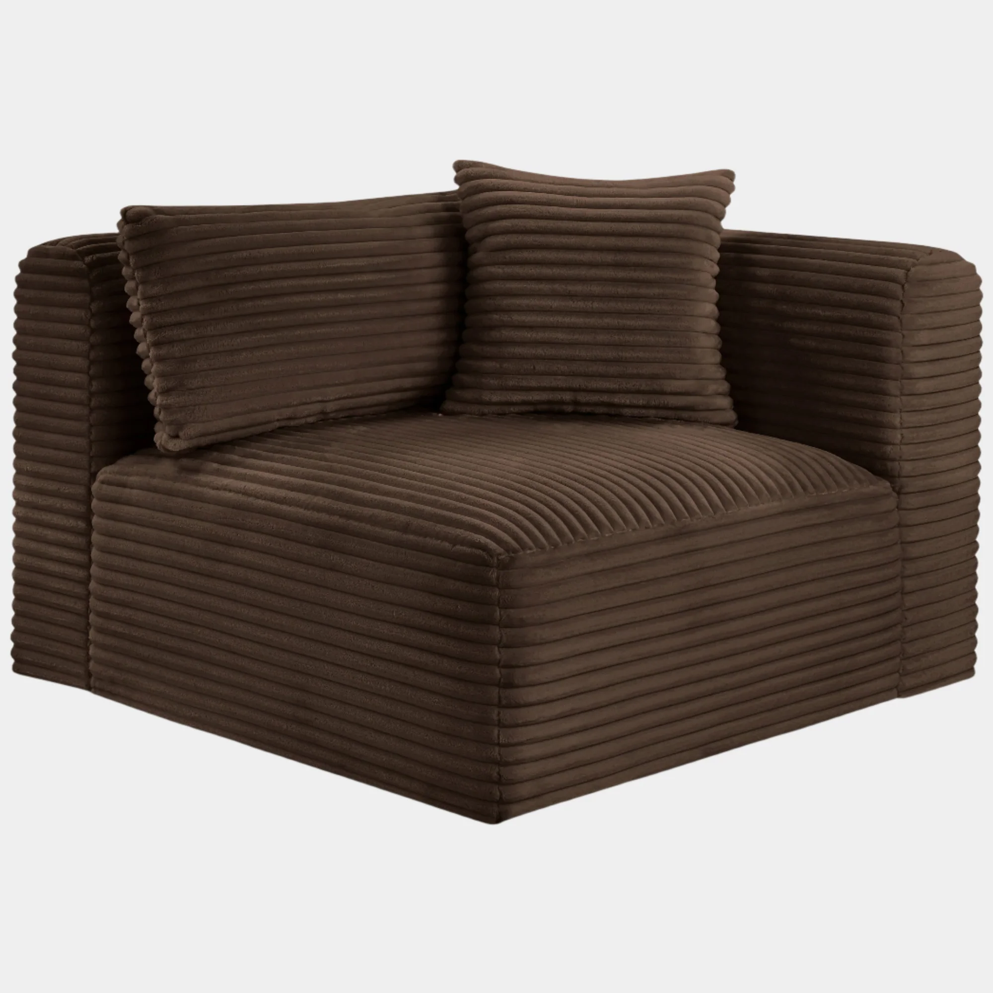 Shaggy Corduroy Performance Fabric Upholstered Accent Chair - Image 31
