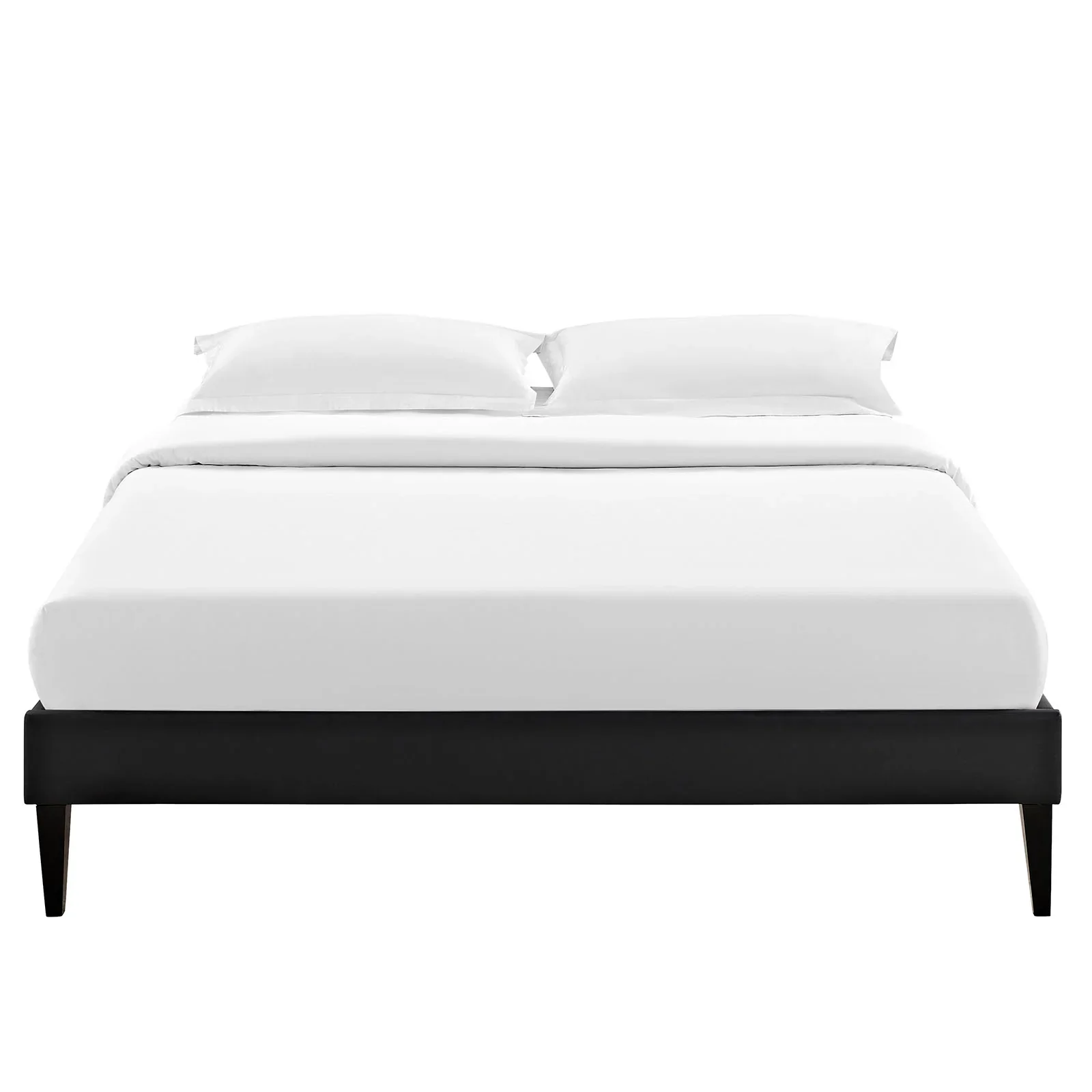 Sharon Fabric Bed Frame with Squared Tapered Legs - Image 3