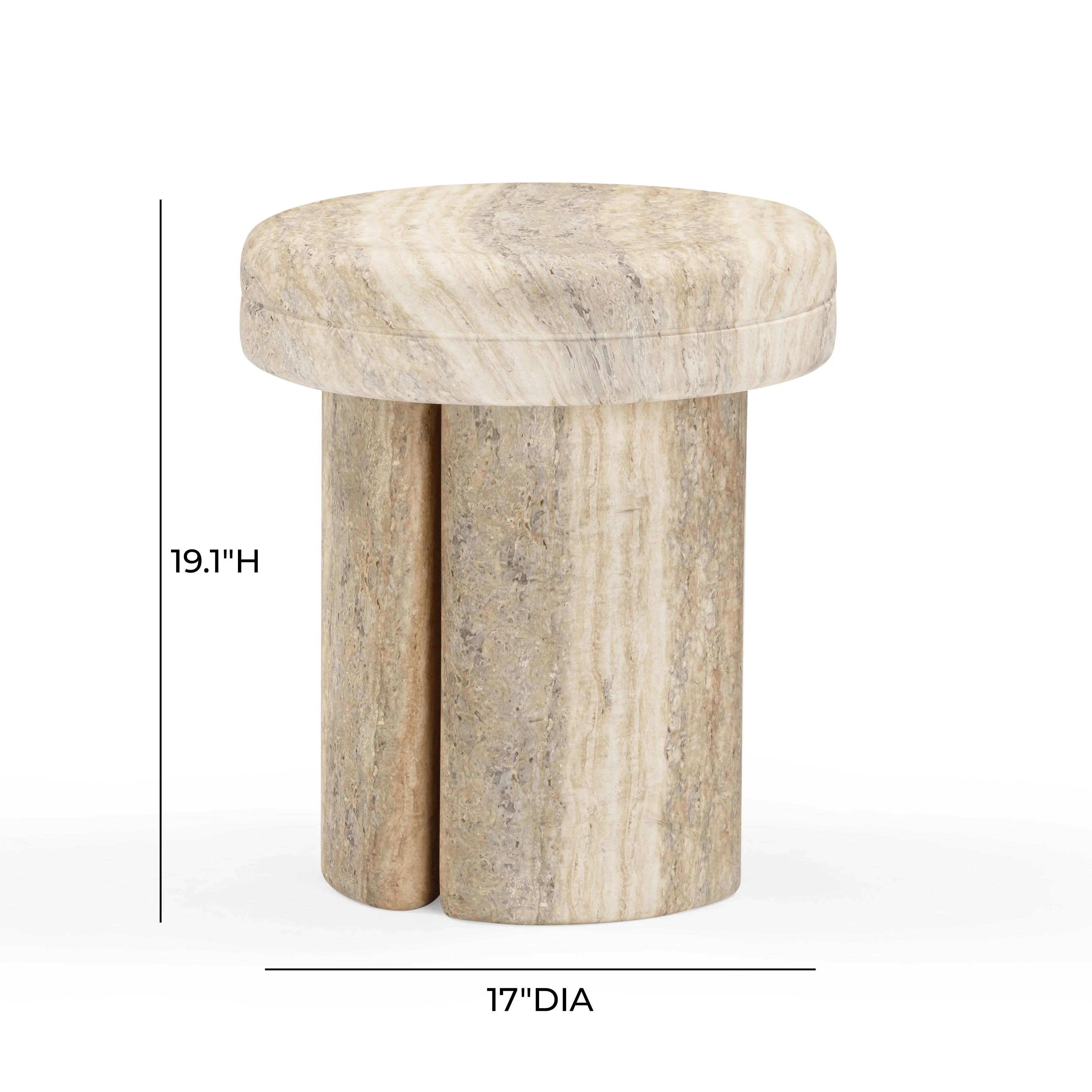 Sheila Textured Concrete Indoor / Outdoor Side Table - Image 8