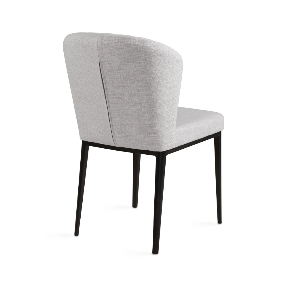 Shell Dining Chair Grey Linen - Image 3