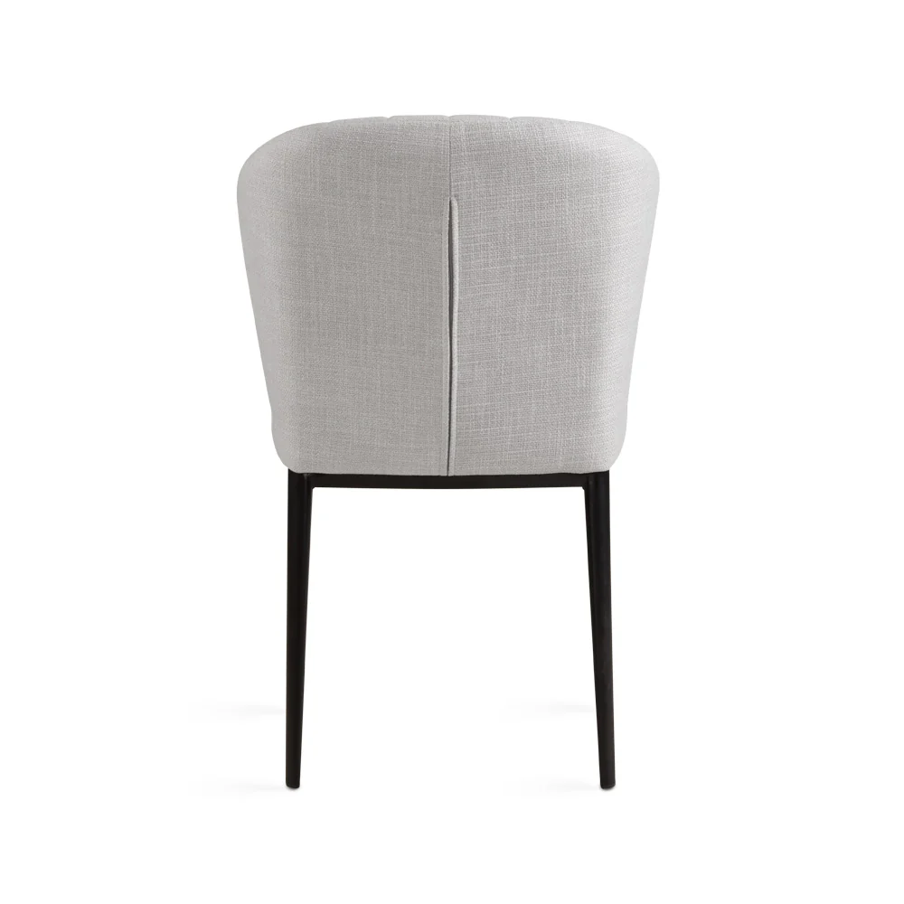 Shell Dining Chair Grey Linen - Image 4