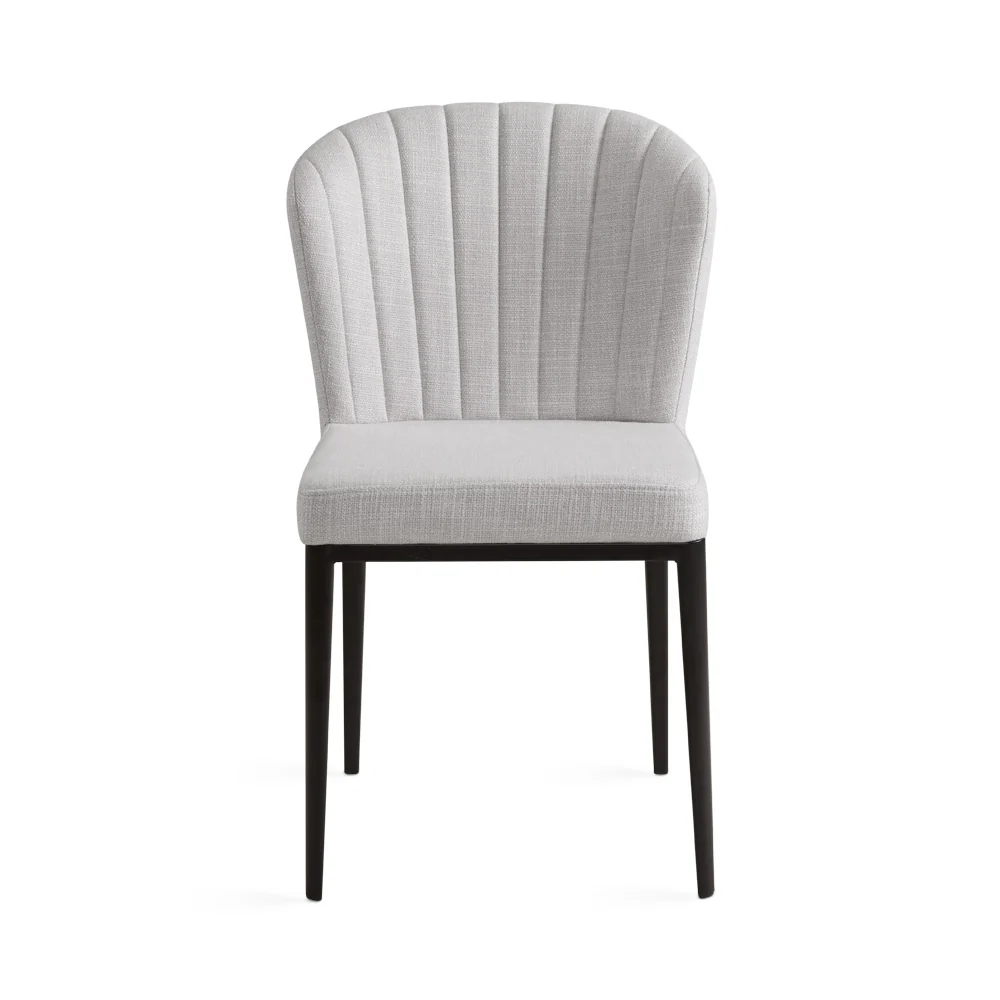 Shell Dining Chair Grey Linen - Image 6