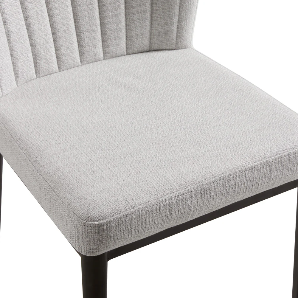 Shell Dining Chair Grey Linen - Image 8