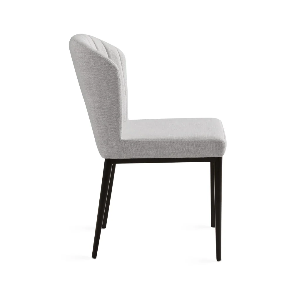 Shell Dining Chair Grey Linen - Image 9