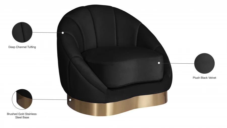 Shelly Velvet Upholstered Chair - Image 10