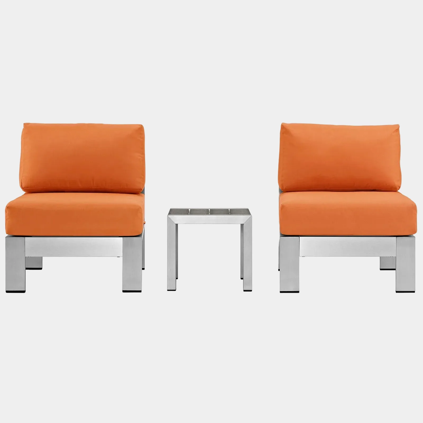Shore 3 Piece Outdoor Patio Aluminum Sectional Sofa Set - Image 19