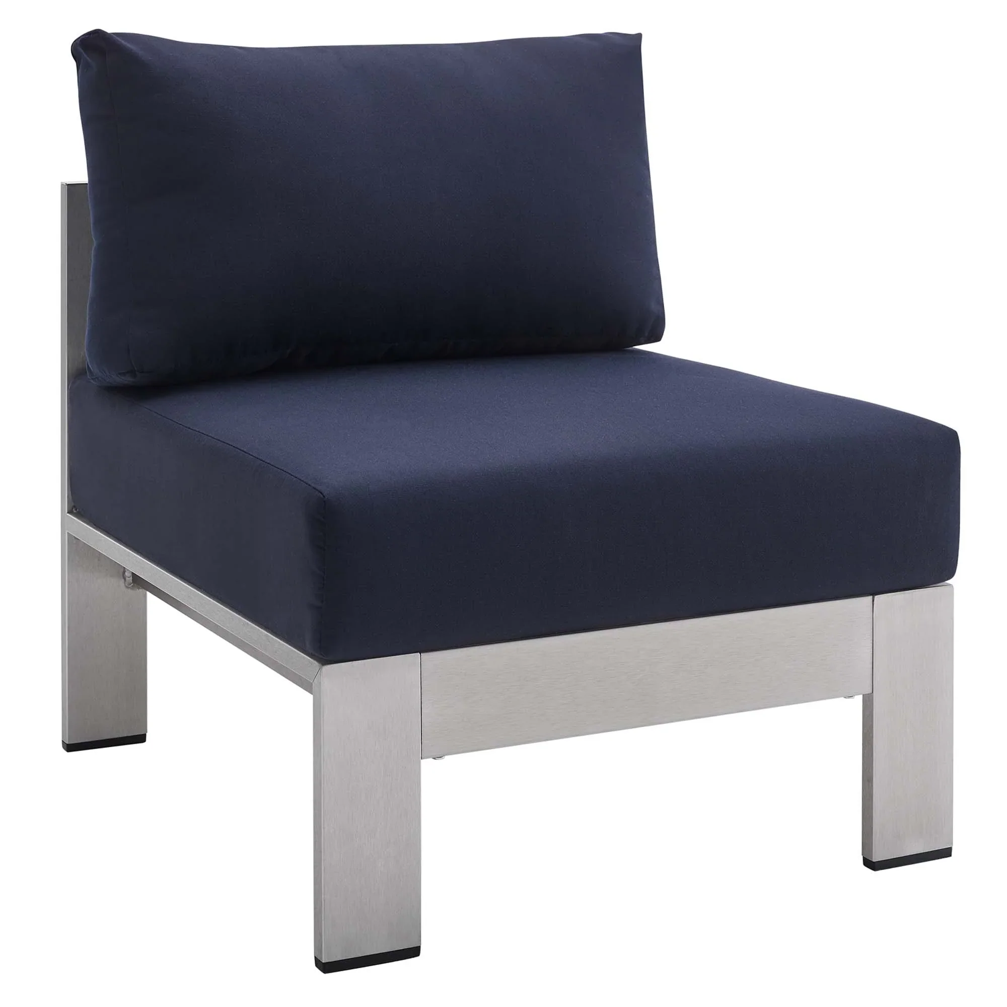 Shore 3 Piece Sunbrella® Fabric Outdoor Patio Aluminum Set - Image 18