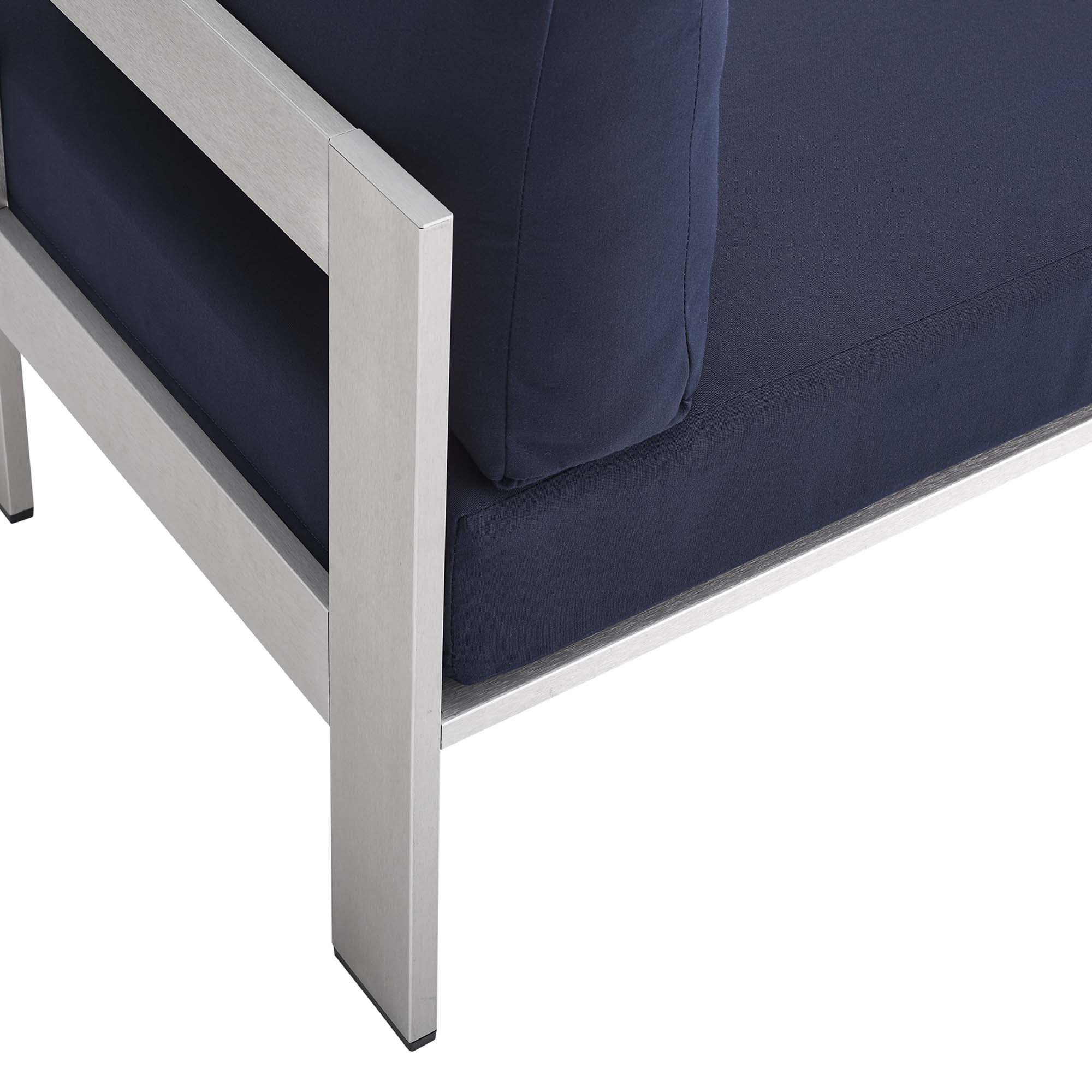 Shore 3 Piece Sunbrella® Fabric Outdoor Patio Aluminum Set - Image 22