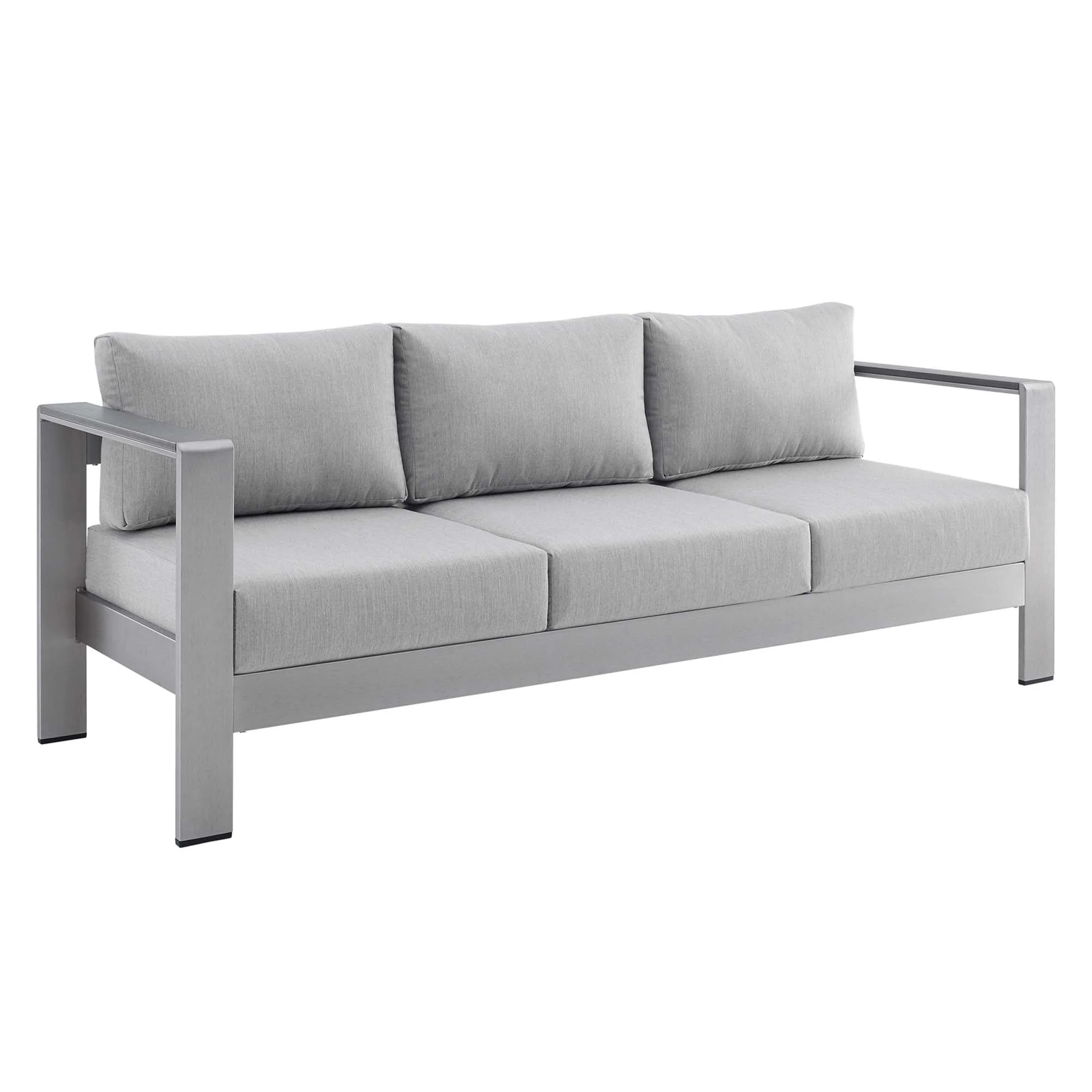 Shore 3 Piece Sunbrella® Fabric Outdoor Patio Aluminum Set - Image 6