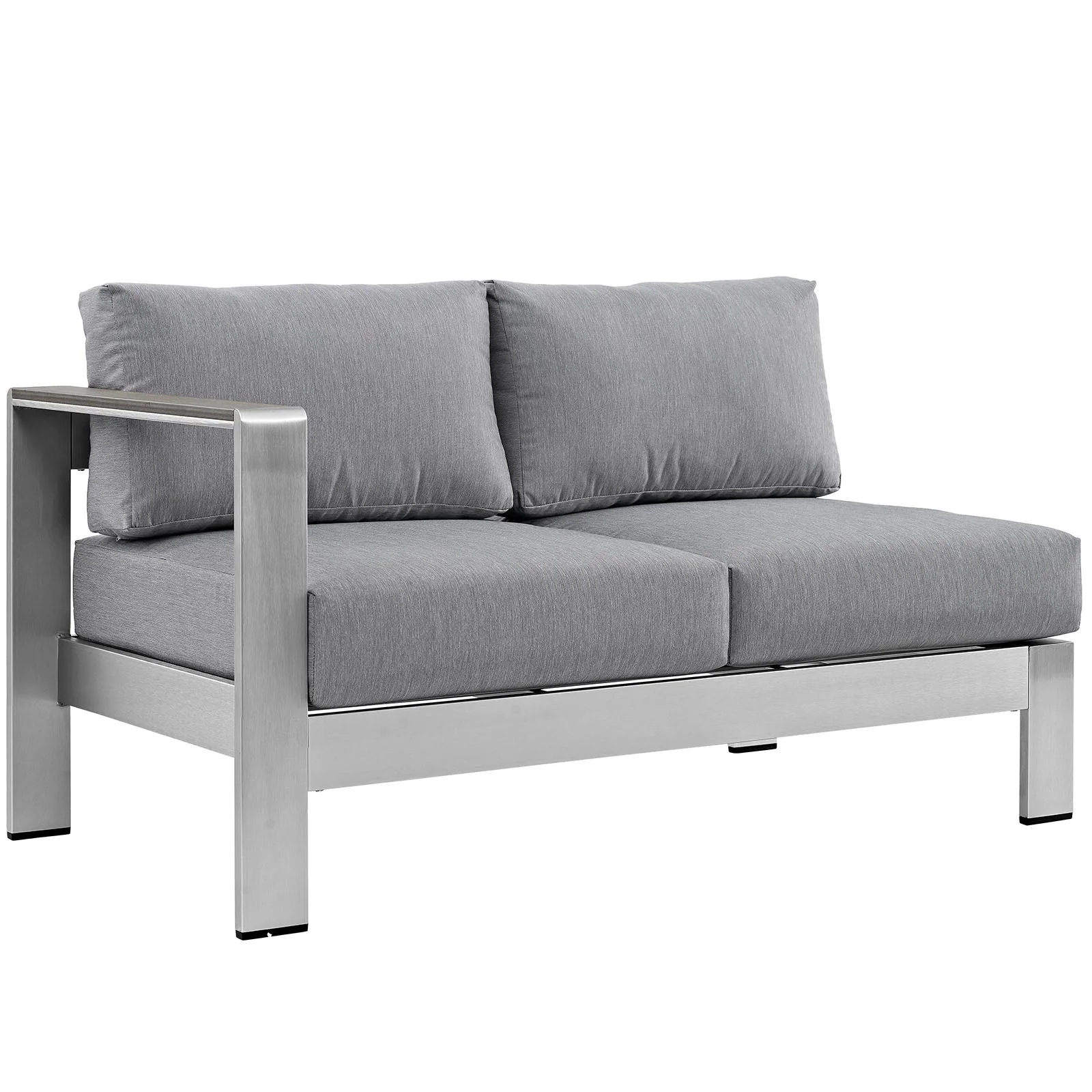 Shore 4 Piece Outdoor Aluminum Sectional Sofa Set - Image 3
