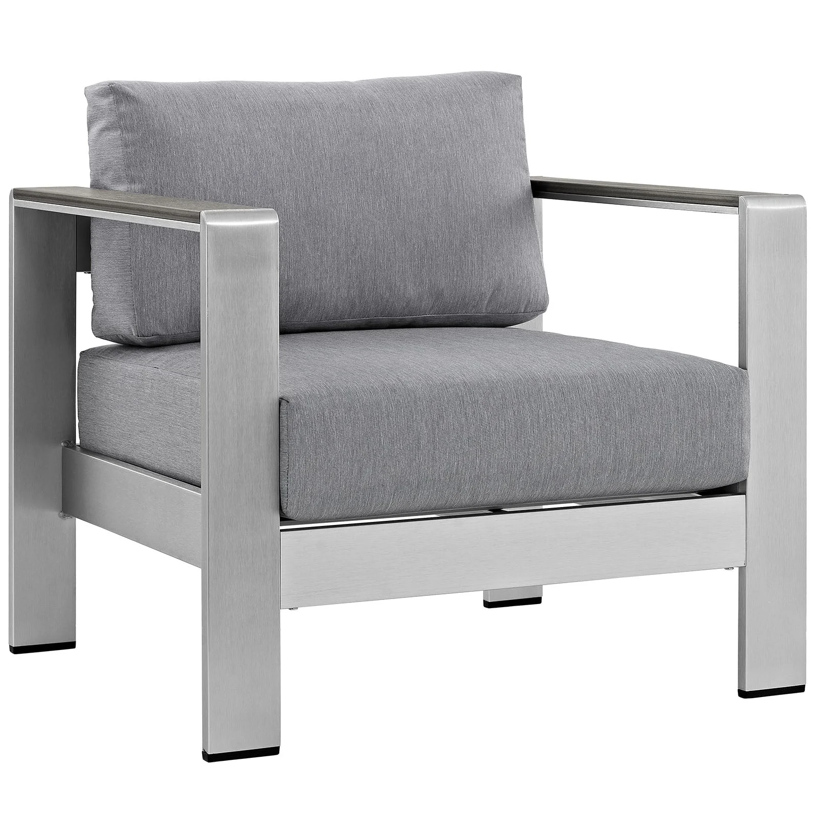 Shore 4 Piece Outdoor Aluminum Sectional Sofa Set - Image 5