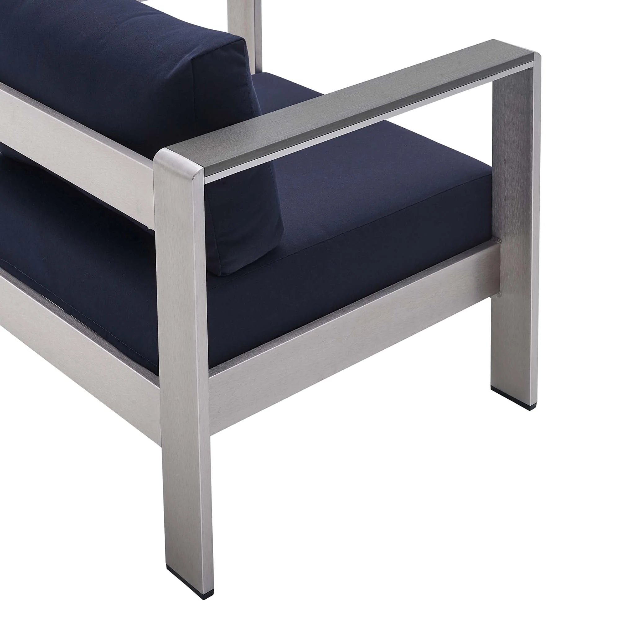 Shore 4 Piece Sunbrella® Fabric Outdoor Patio Aluminum Set - Image 30