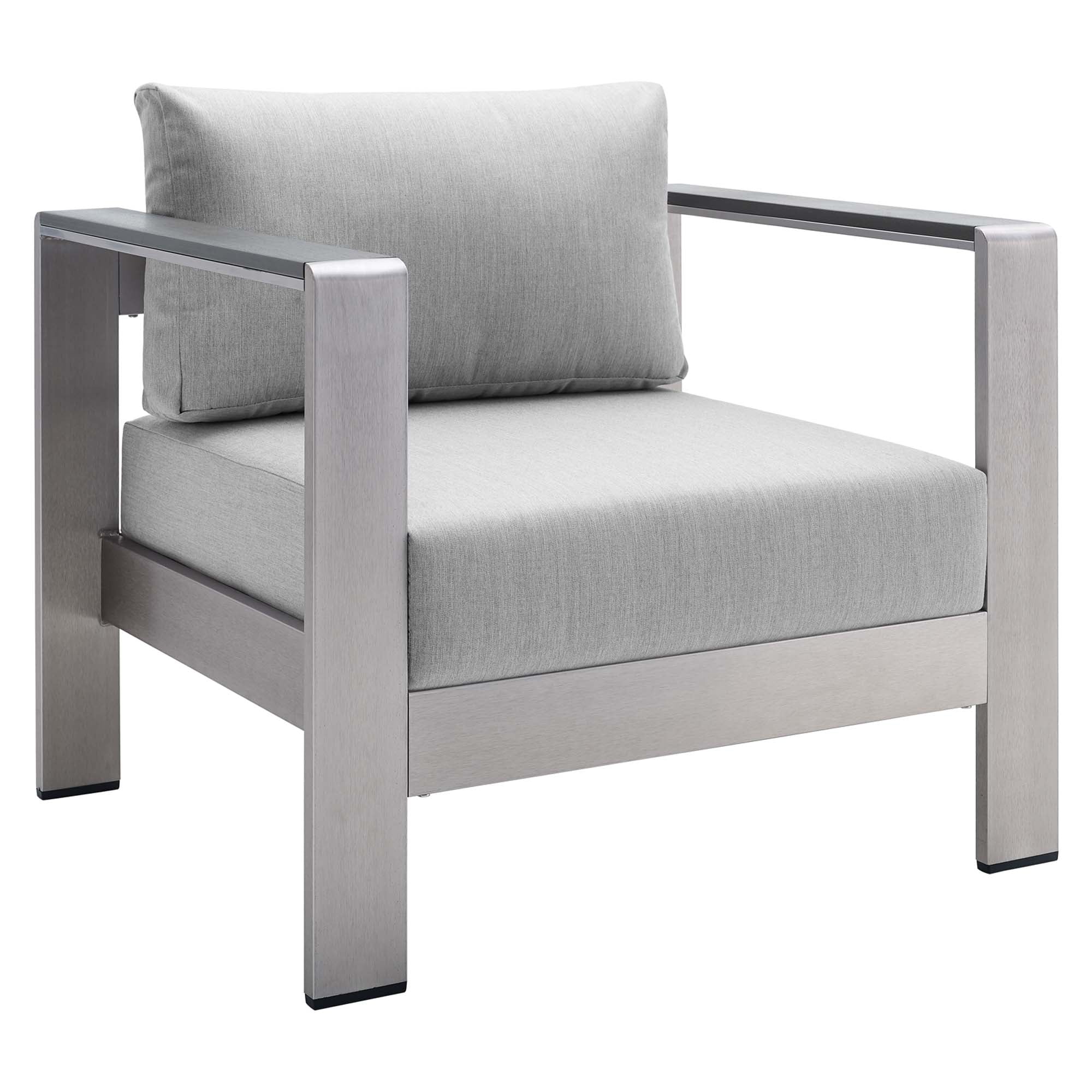 Shore 4 Piece Sunbrella® Fabric Outdoor Patio Aluminum Set - Image 7