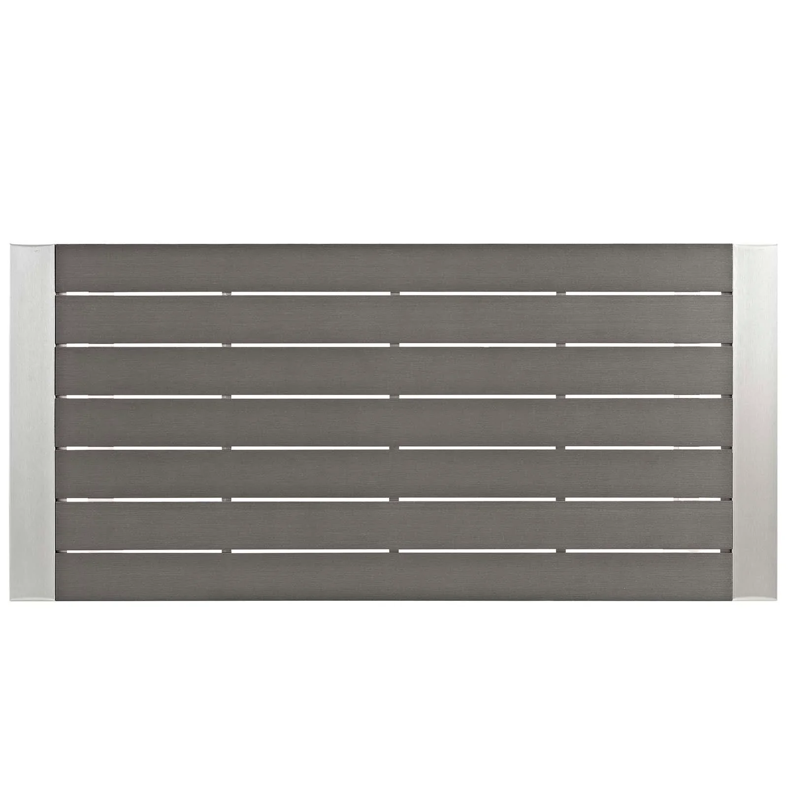 Shore 5 Piece Outdoor Patio Aluminum Dining Set in Silver Gray - Image 7