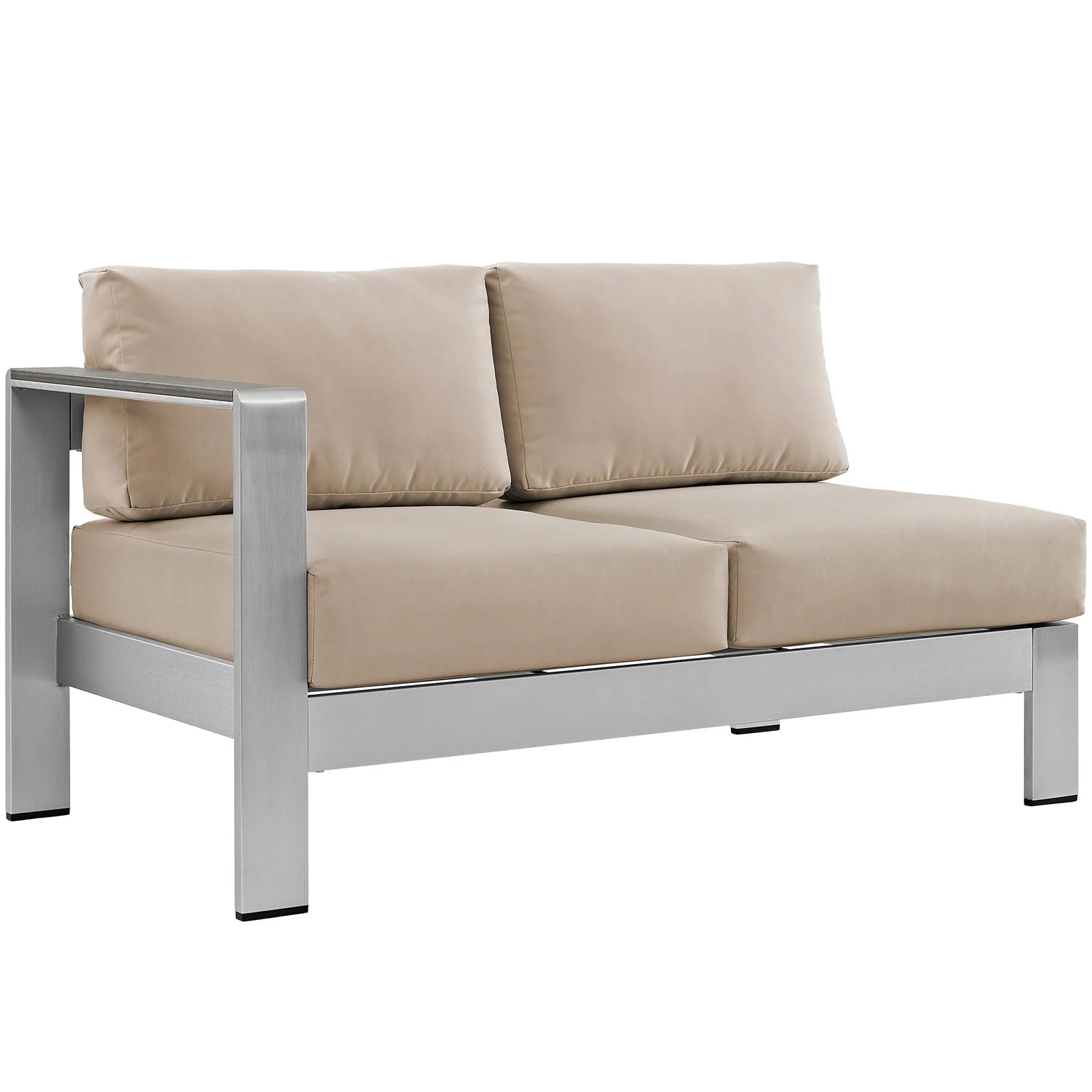 Shore 5 Piece Outdoor Aluminum Sectional Sofa Set - Image 17
