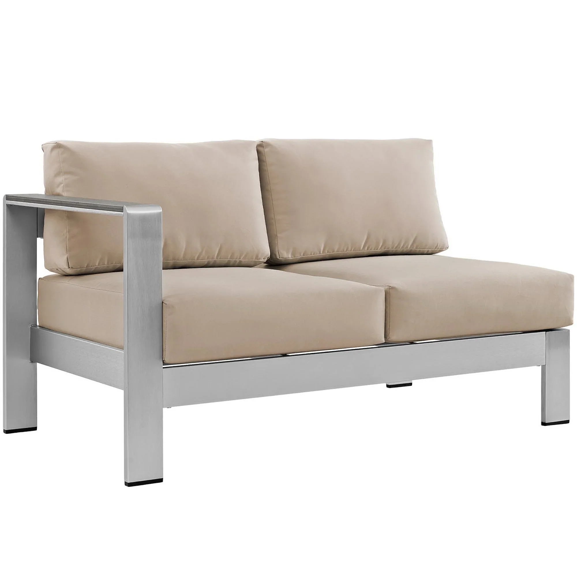 Shore 6 Piece Outdoor Aluminum Sectional Sofa Set - Image 10