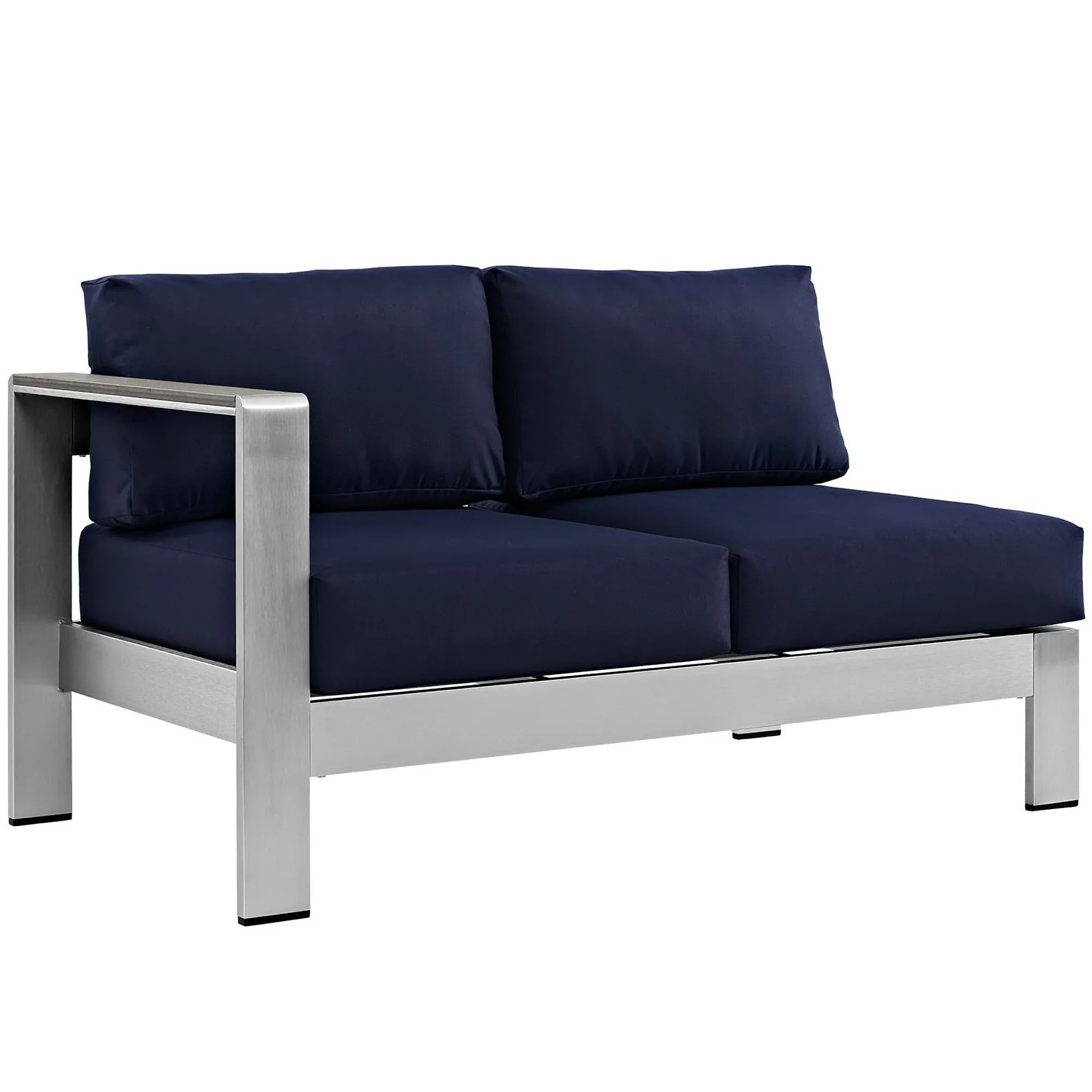 Shore 6 Piece Outdoor Aluminum Sectional Sofa Set - Image 24