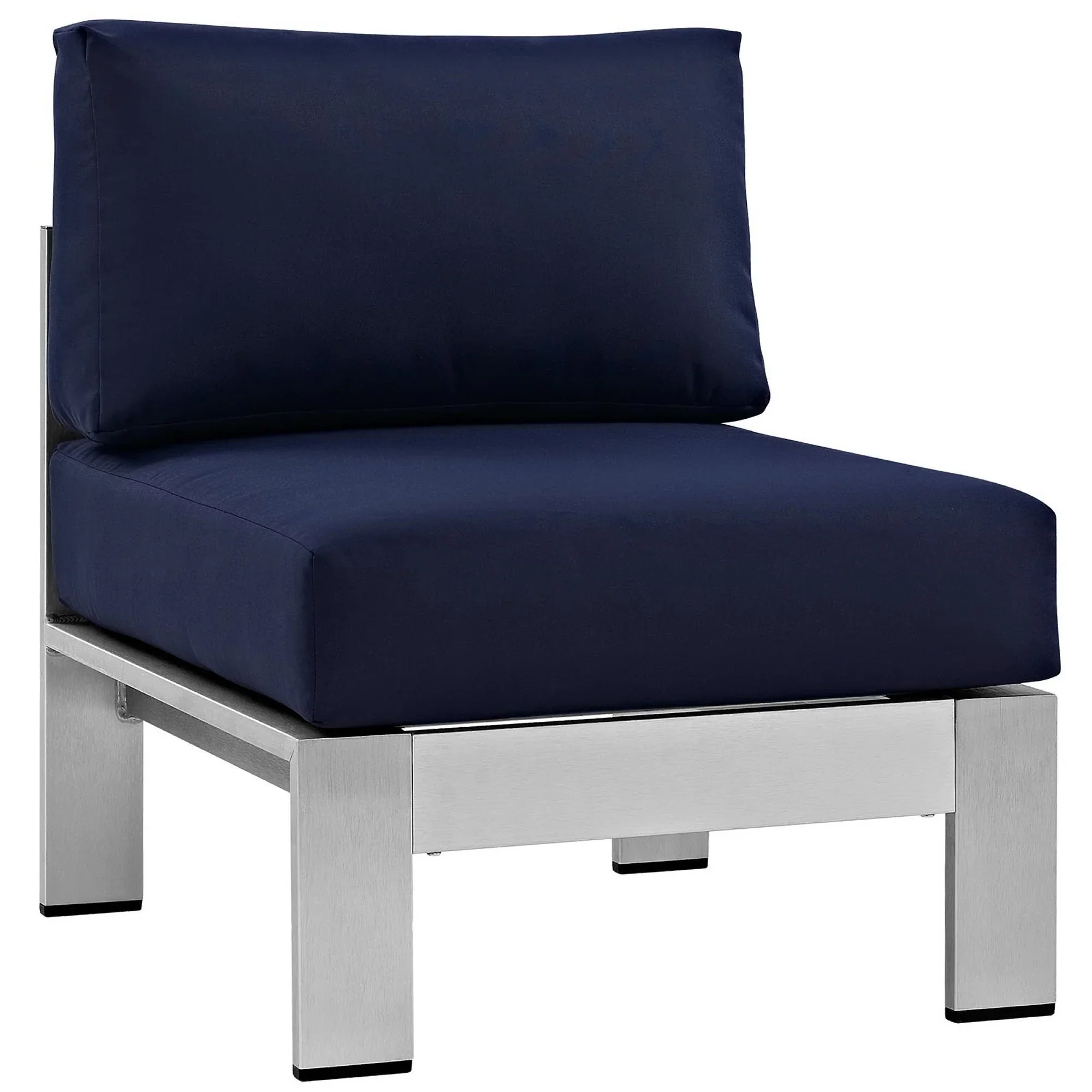 Shore 6 Piece Outdoor Aluminum Sectional Sofa Set - Image 26
