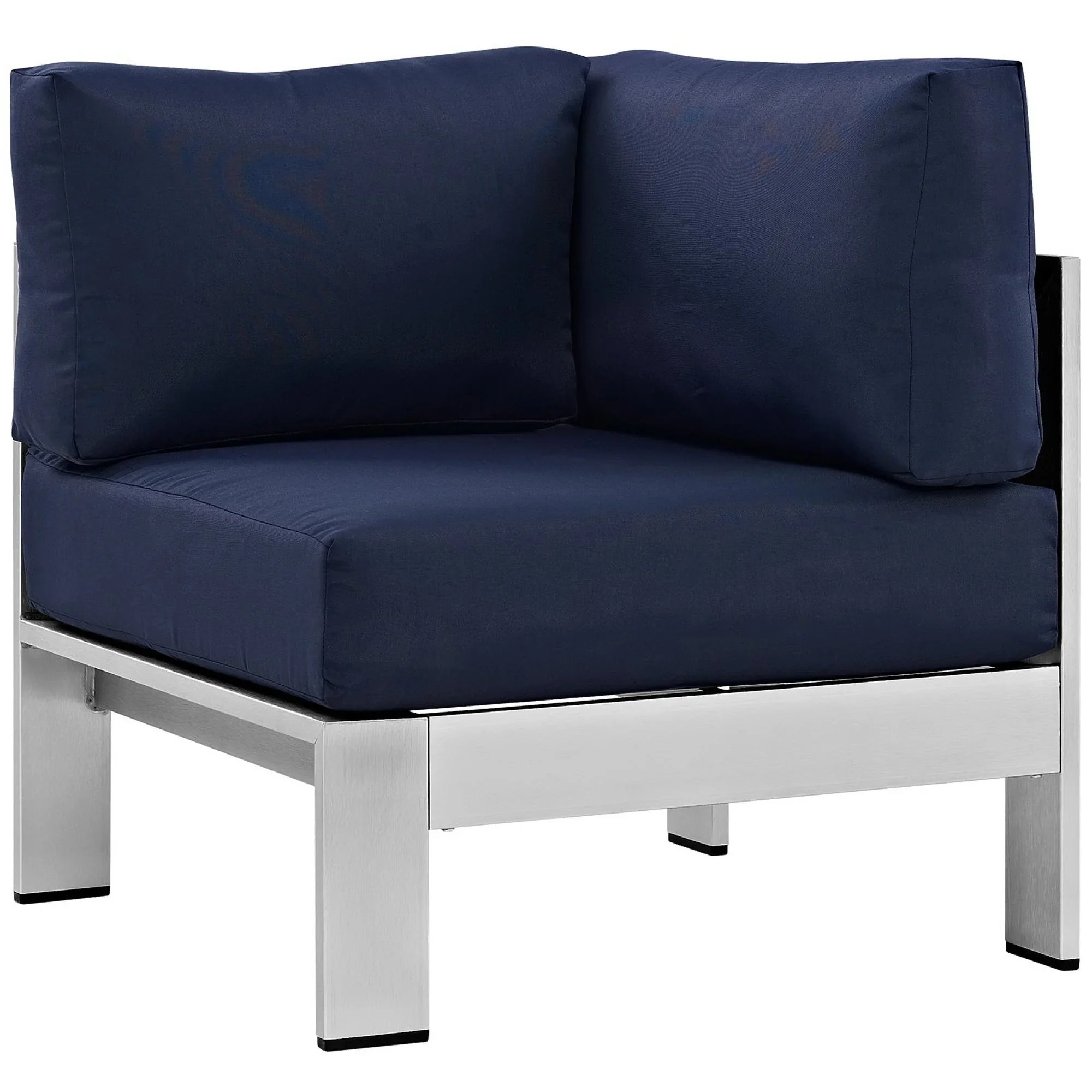 Shore 6 Piece Outdoor Aluminum Sectional Sofa Set - Image 27
