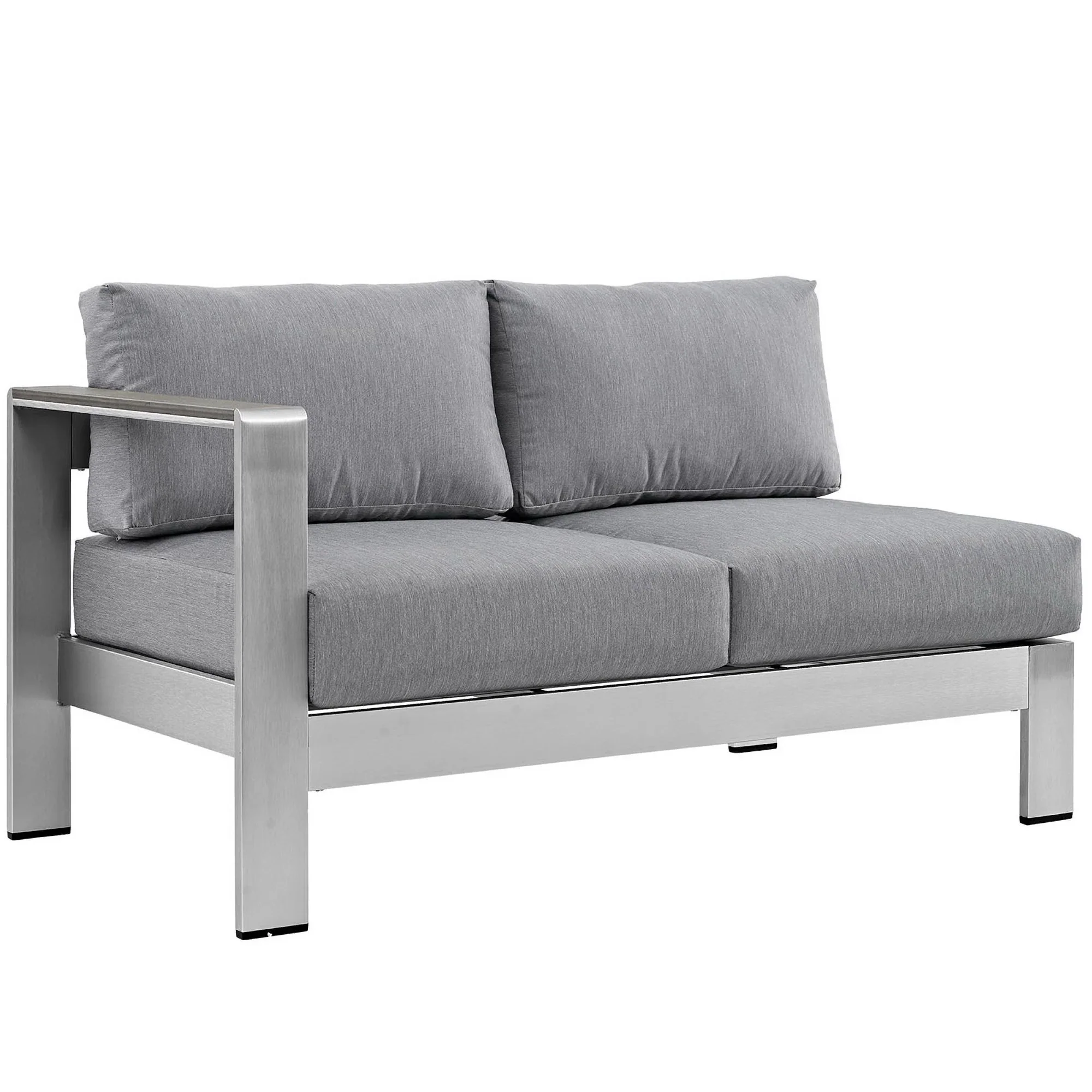 Shore 6 Piece Outdoor Aluminum Sectional Sofa Set - Image 3