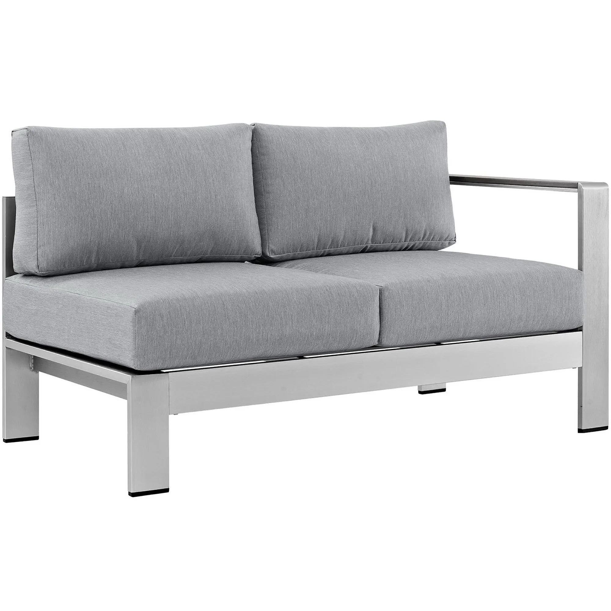 Shore 6 Piece Outdoor Aluminum Sectional Sofa Set - Image 4