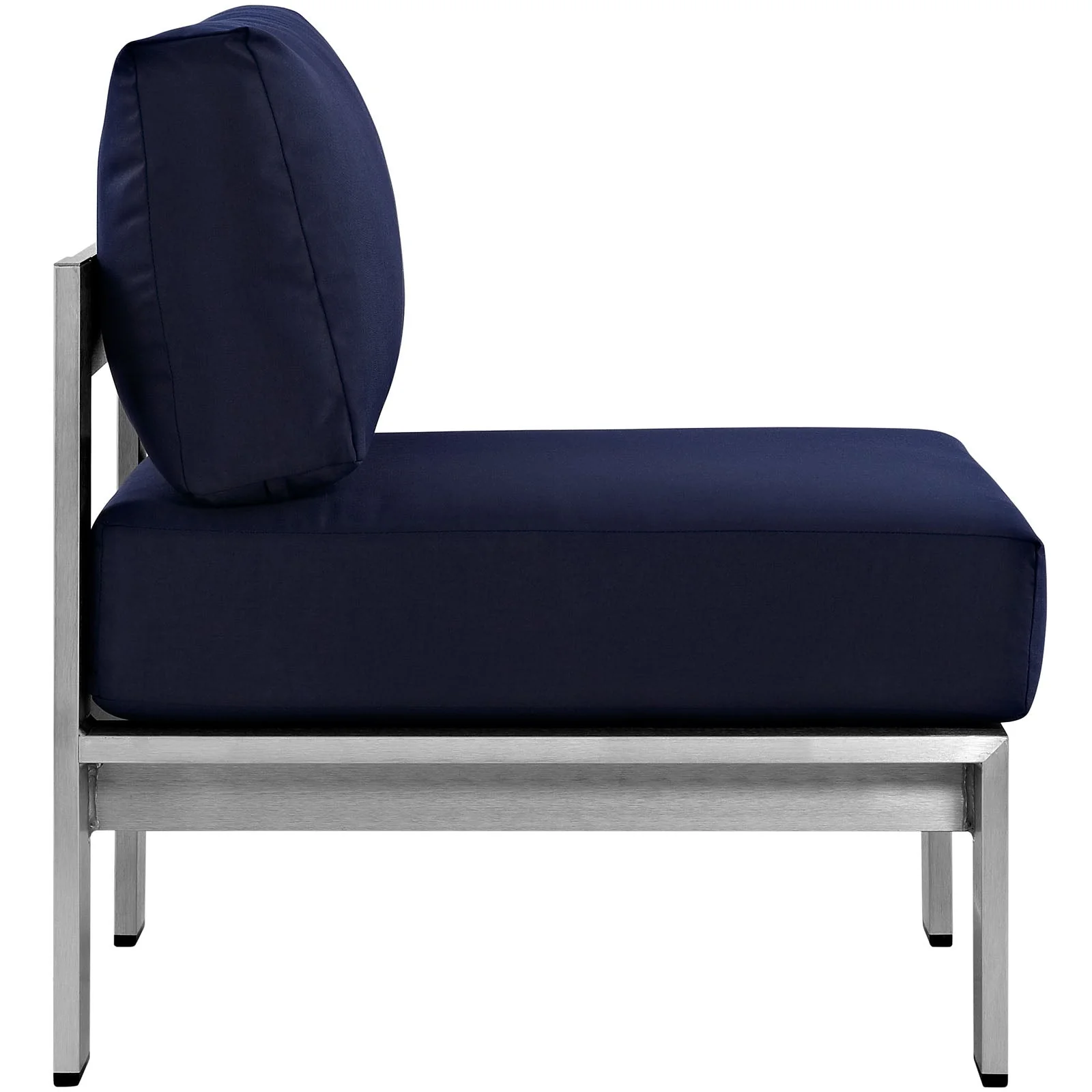 Shore Armless Outdoor Patio Aluminum Chair - Image 11