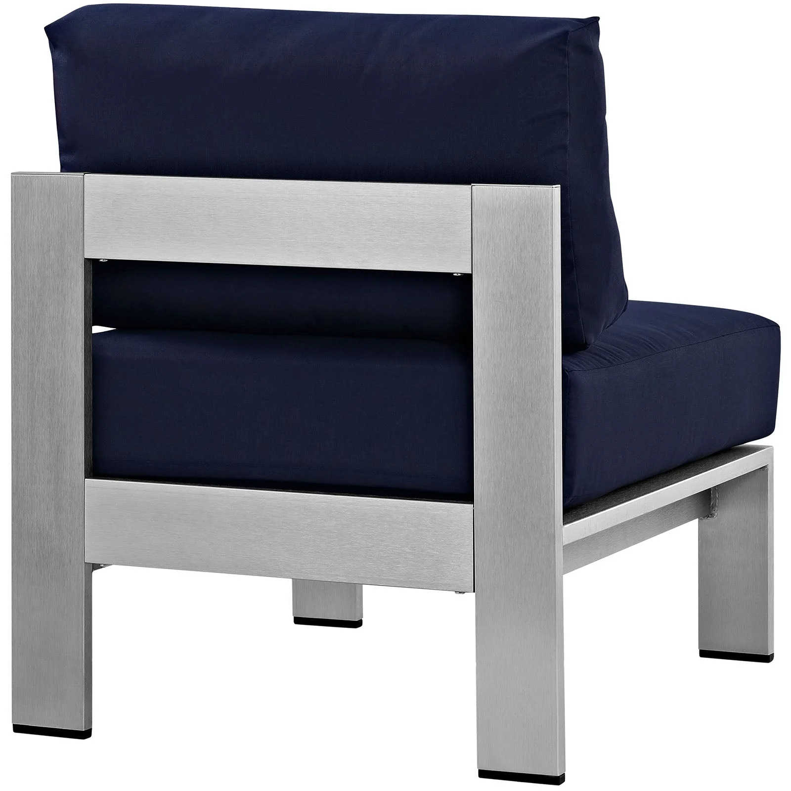 Shore Armless Outdoor Patio Aluminum Chair - Image 12