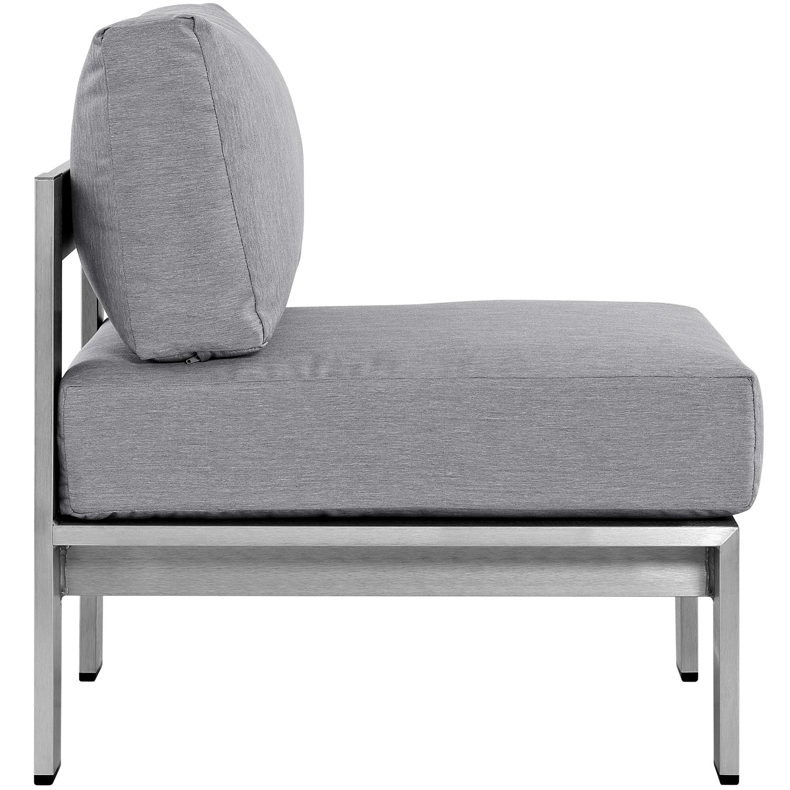 Shore Armless Outdoor Patio Aluminum Chair - Image 7