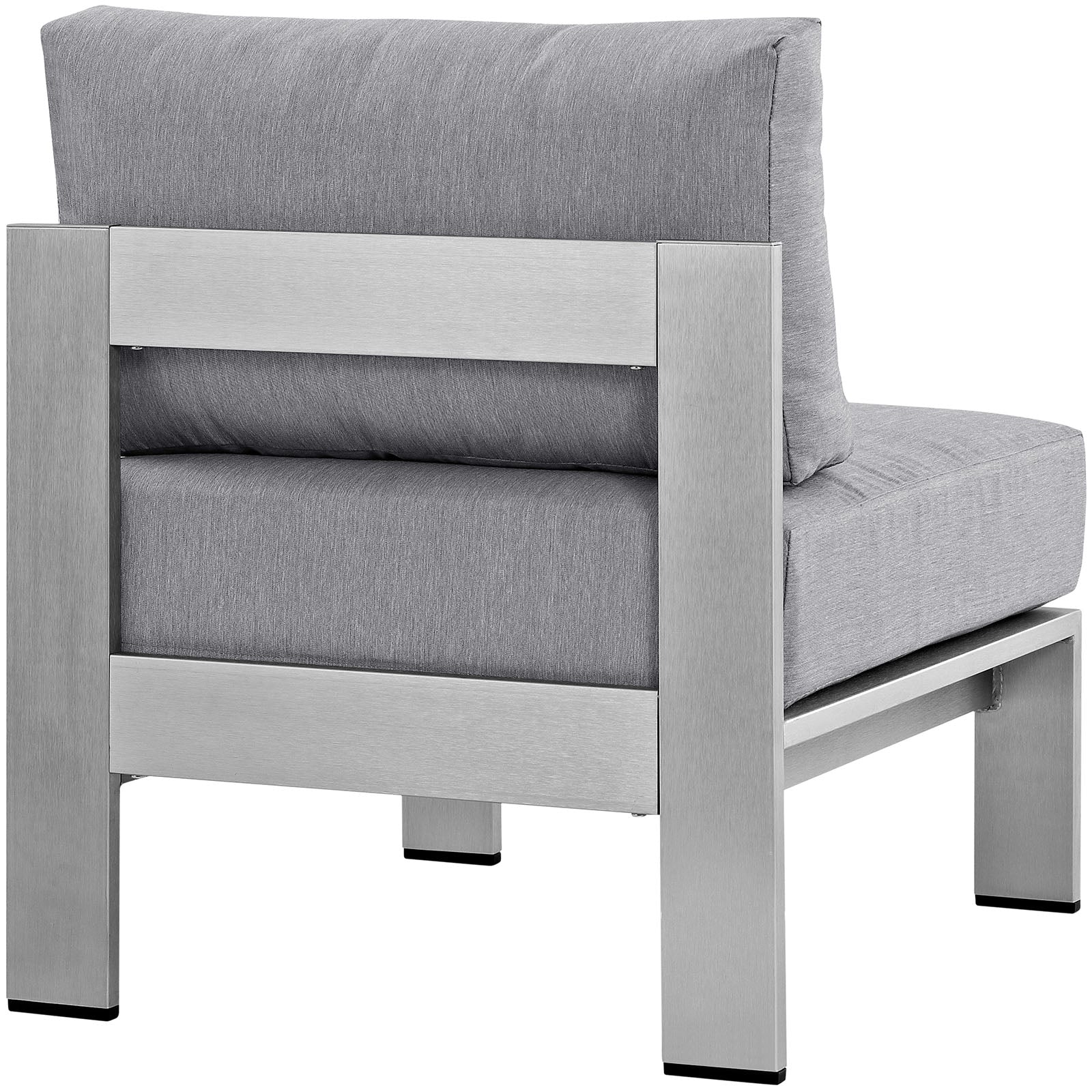 Shore Armless Outdoor Patio Aluminum Chair - Image 8