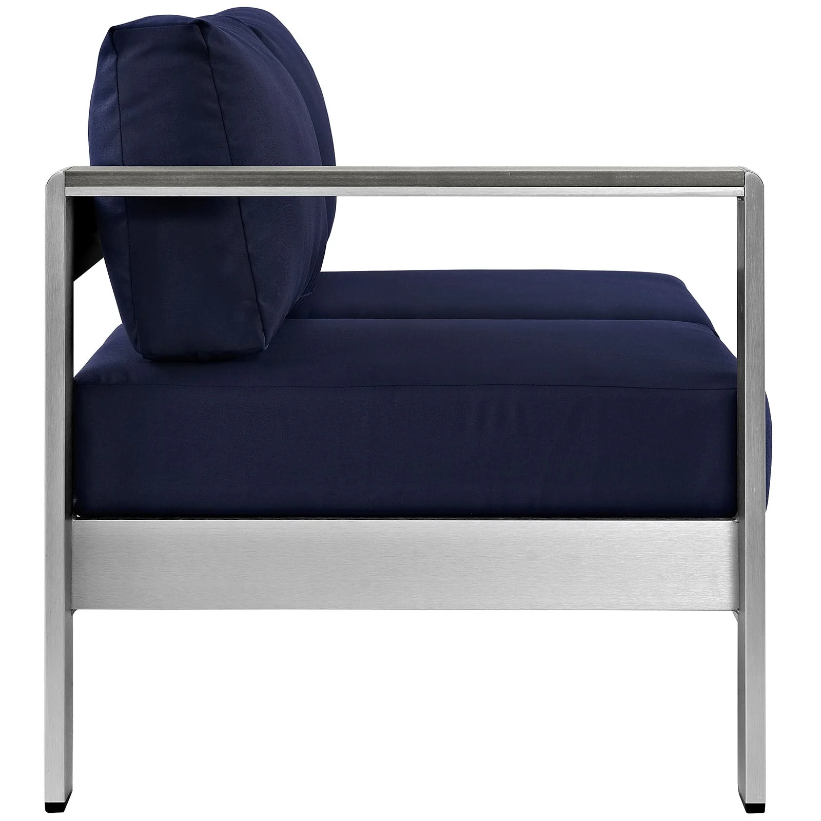Shore Left-Arm Corner Sectional Outdoor Patio Aluminum Loveseat - Image 11