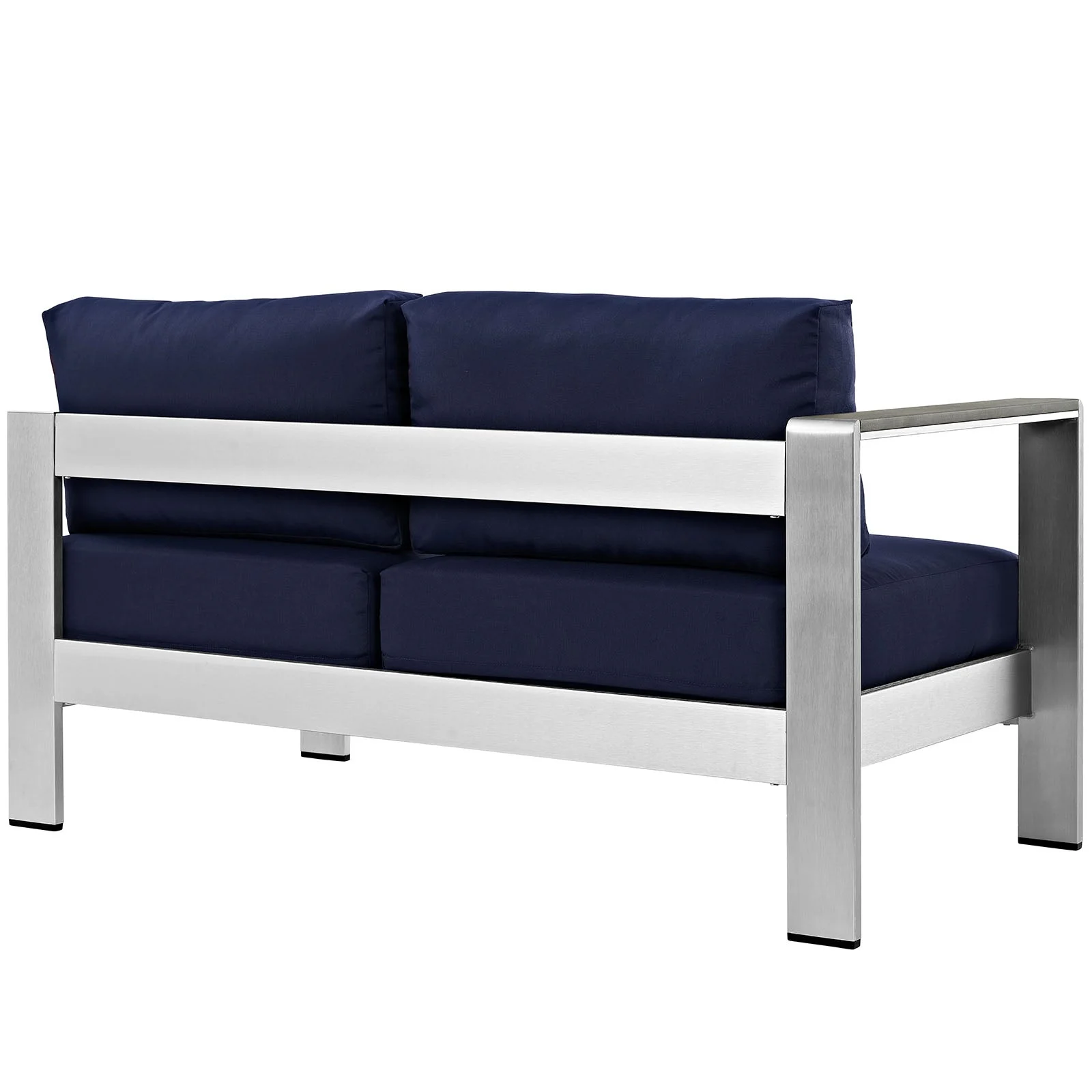 Shore Left-Arm Corner Sectional Outdoor Patio Aluminum Loveseat - Image 12
