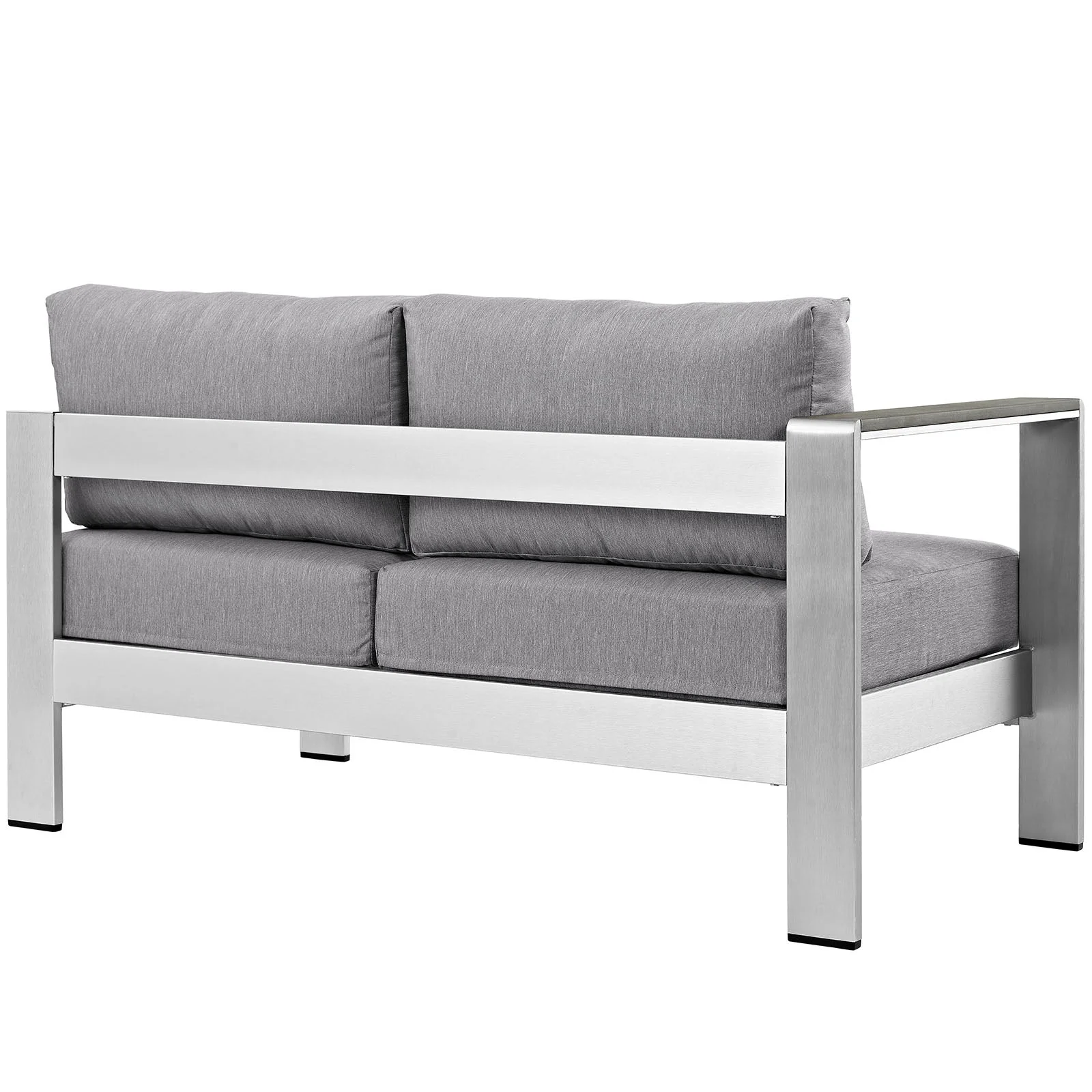Shore Left-Arm Corner Sectional Outdoor Patio Aluminum Loveseat - Image 8
