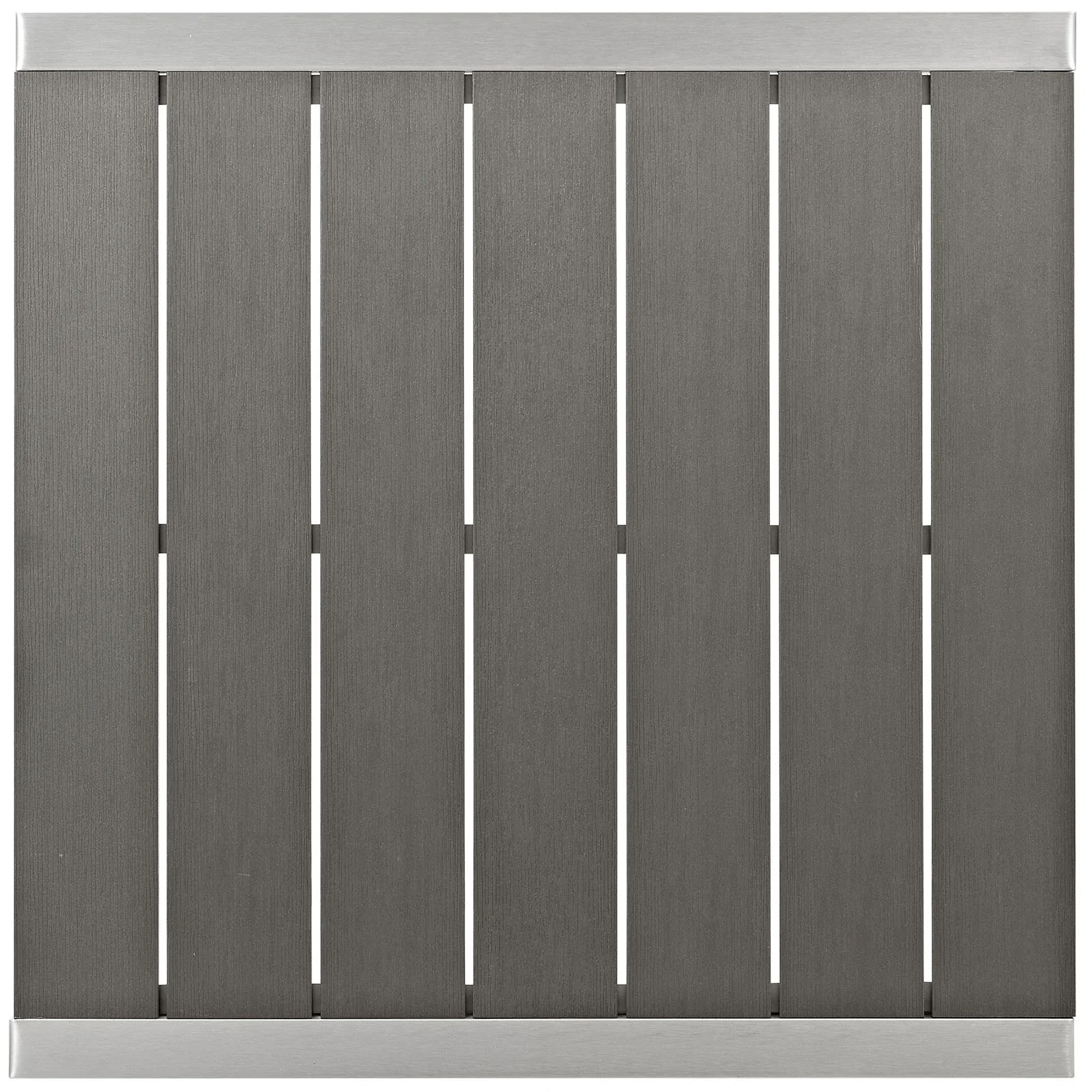 Shore Outdoor Patio Aluminum Bar Table in Silver Gray - Image 4