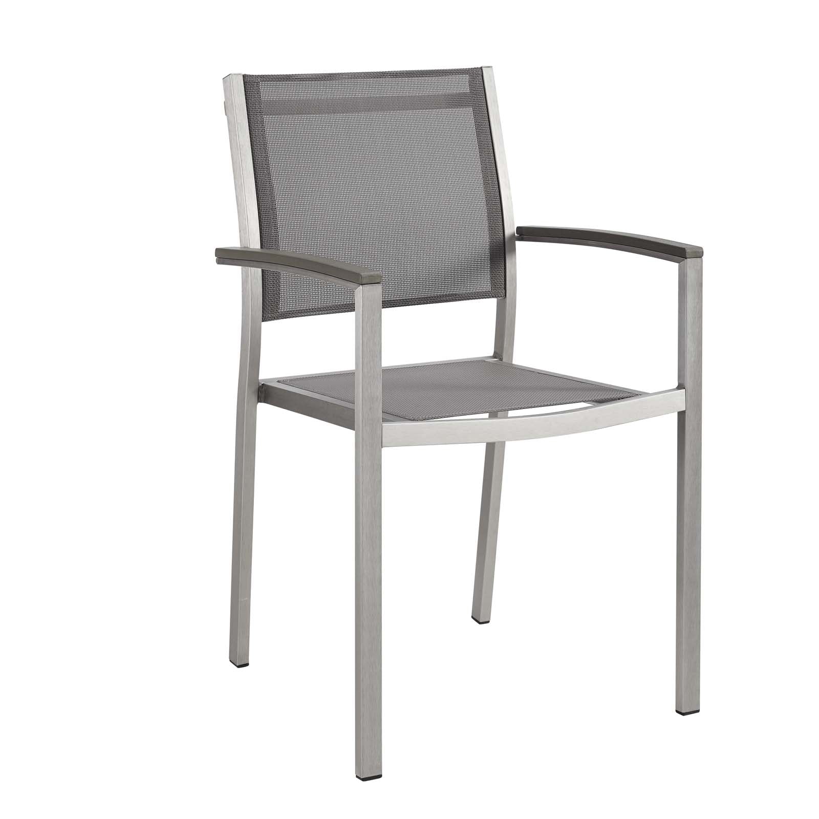 Shore Outdoor Patio Aluminum Dining Chair Set of 2 - Image 7