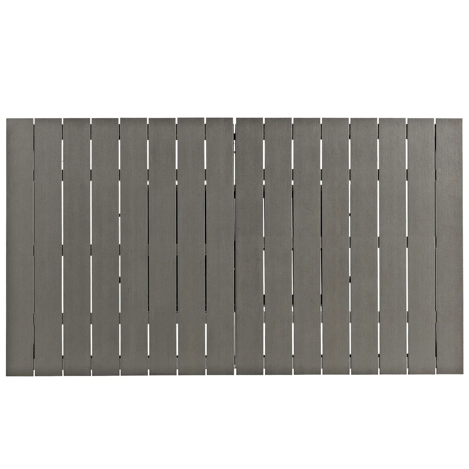 Shore Outdoor Patio Aluminum Dining Table in Silver Gray - Image 11