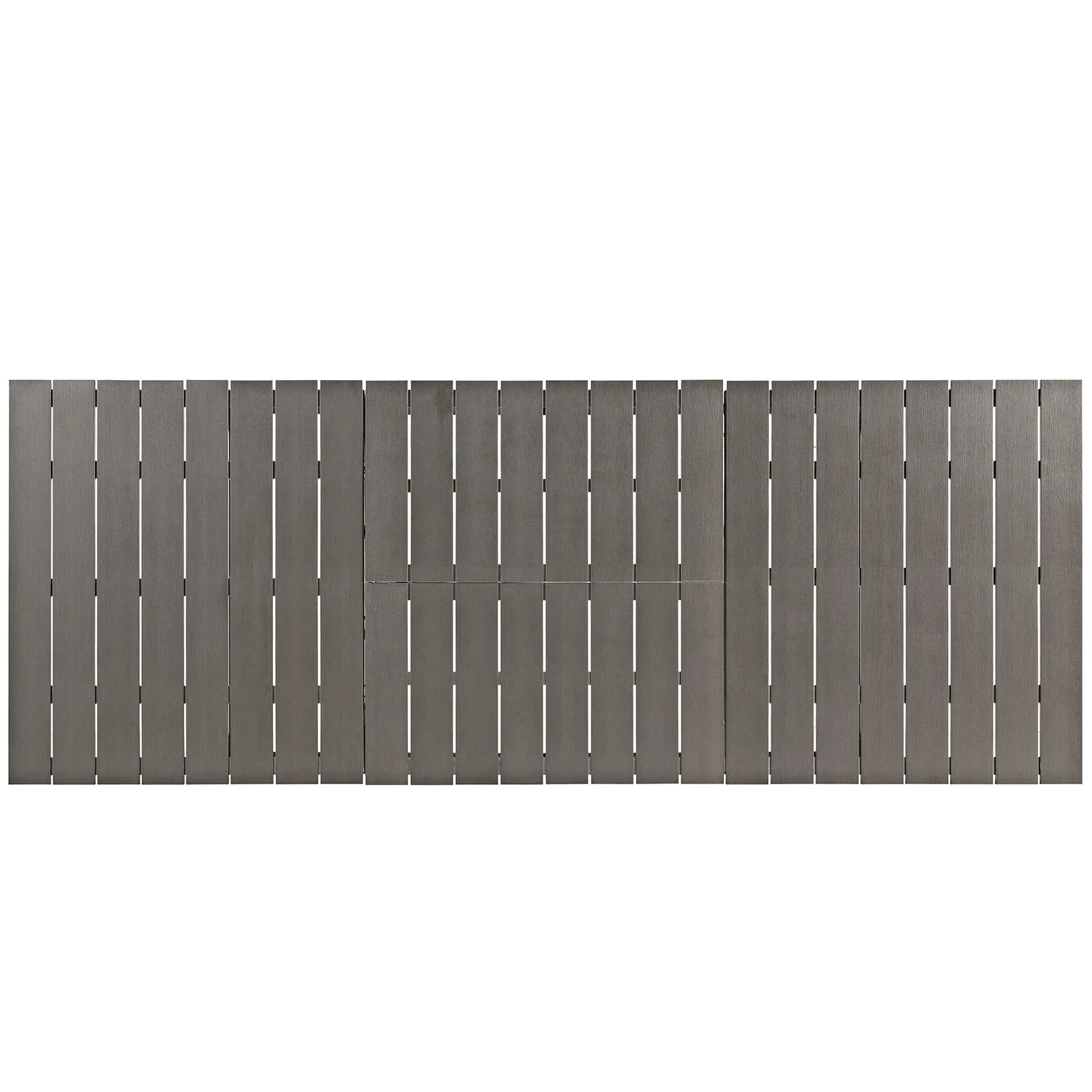Shore Outdoor Patio Aluminum Dining Table in Silver Gray - Image 9