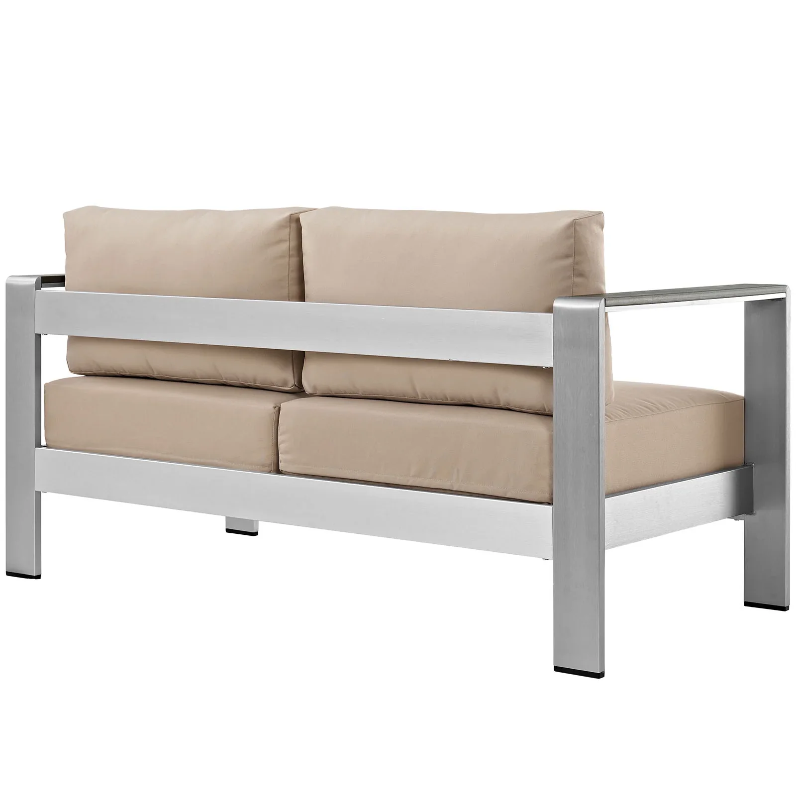 Shore Outdoor Patio Aluminum Loveseat - Image 4