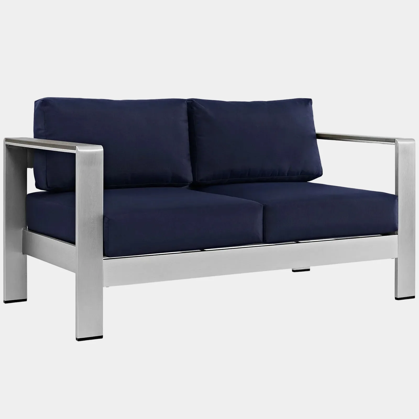 Shore Outdoor Patio Aluminum Loveseat - Image 9