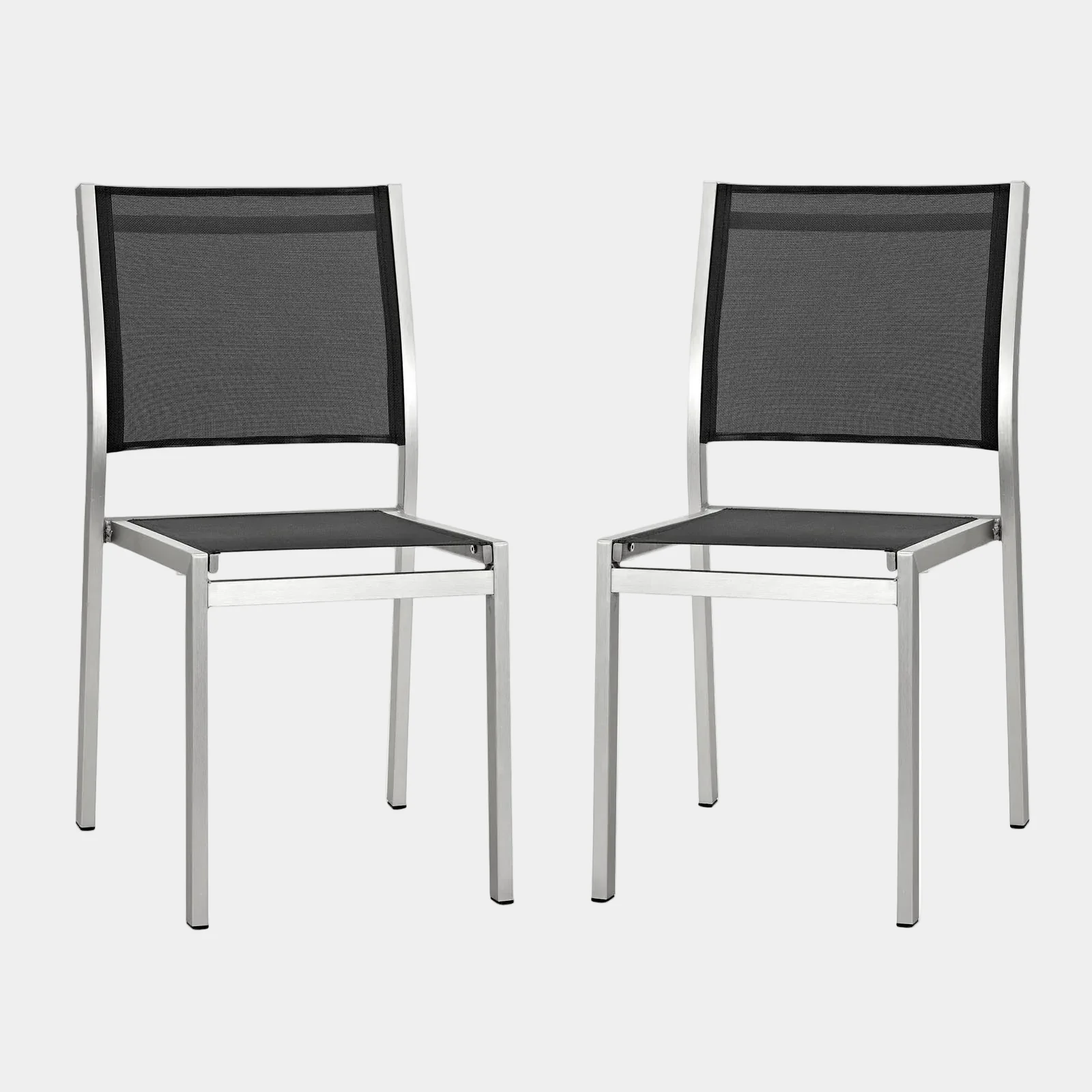 Shore Outdoor Patio Aluminum Side Chair Set of 2