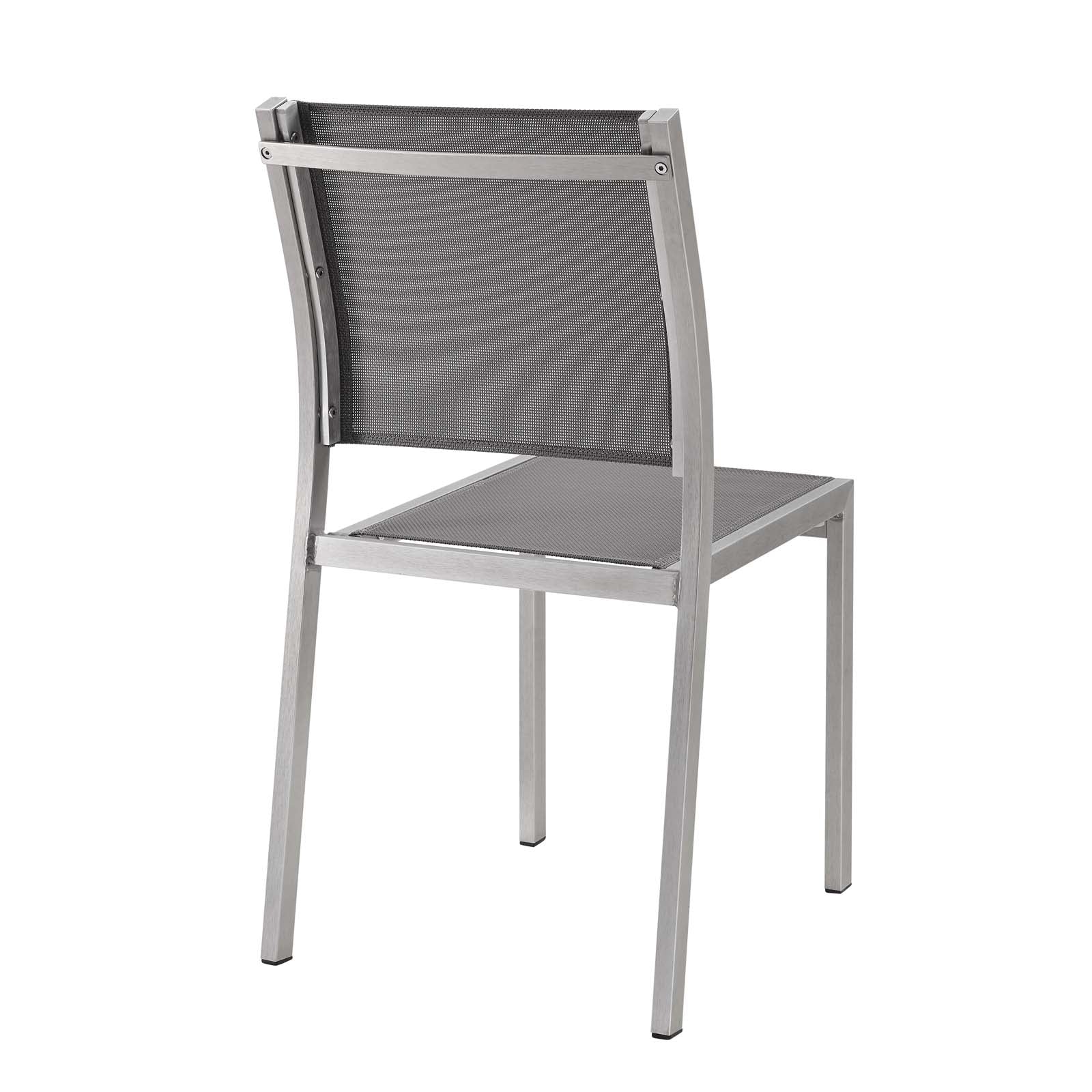 Shore Outdoor Patio Aluminum Side Chair Set of 2 - Image 9