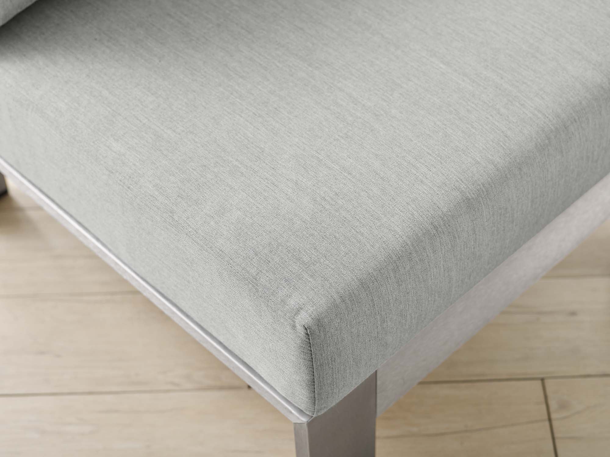 Shore Sunbrella® Fabric Aluminum Outdoor Patio Armless Chair - Image 3