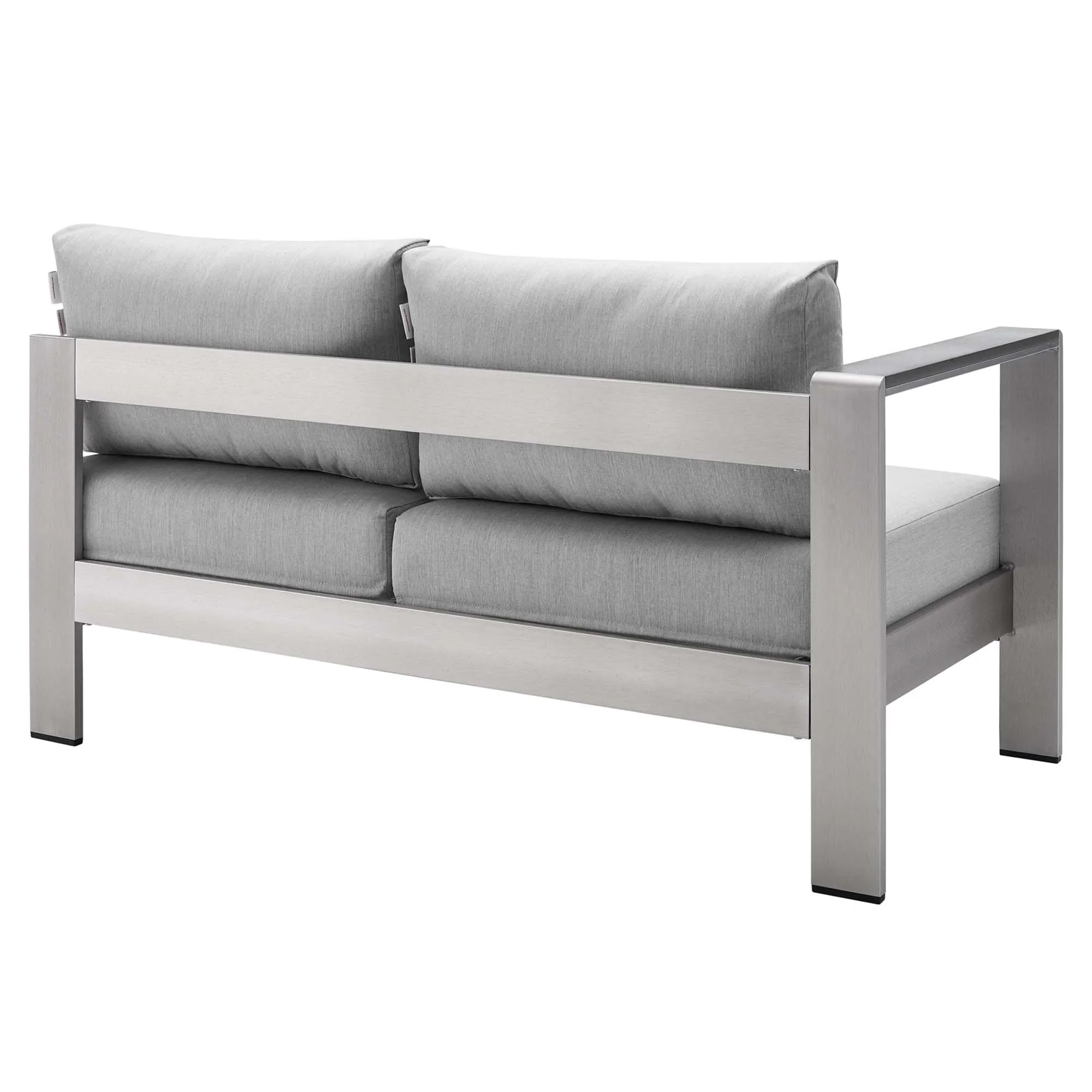 Shore Sunbrella® Fabric Aluminum Outdoor Patio Left-Arm Loveseat - Image 5