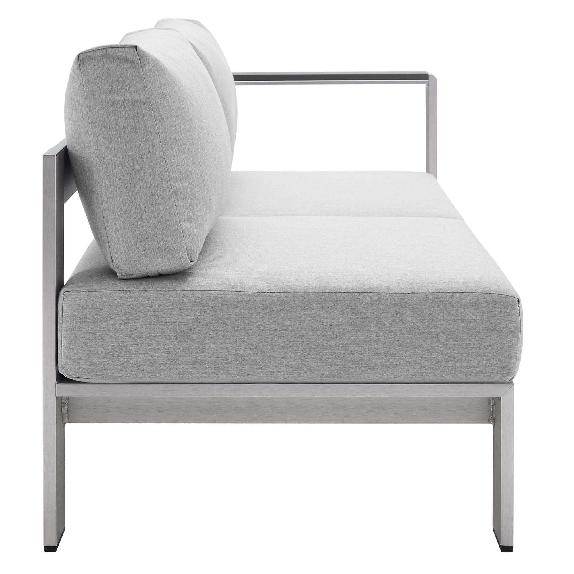 Shore Sunbrella® Fabric Aluminum Outdoor Patio Right-Arm Loveseat - Image 4