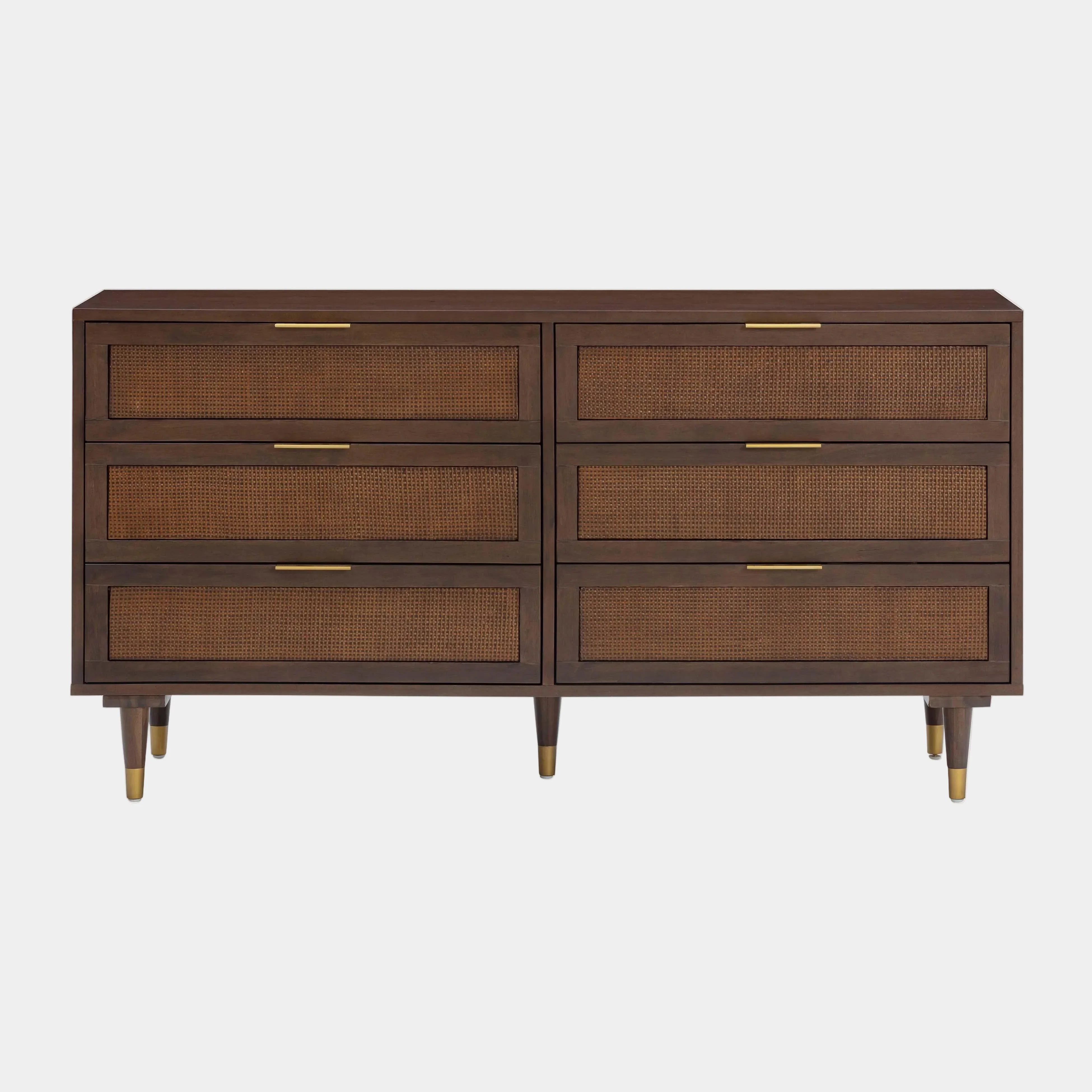 Sierra 60" Cane 6-Drawer Dresser - Image 18